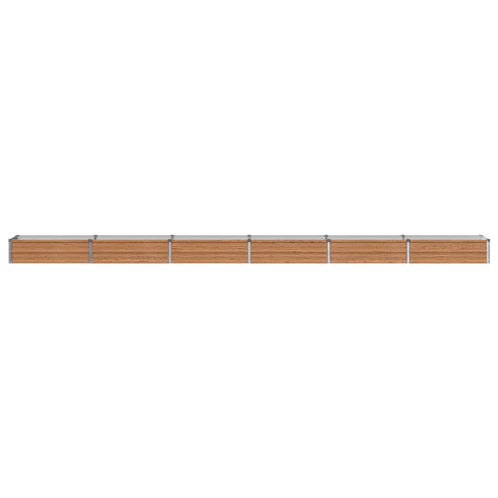 Verhoogd Tuinbed Houtbruin 480 x 40 x 24 cm koudgewalst staal image 3
