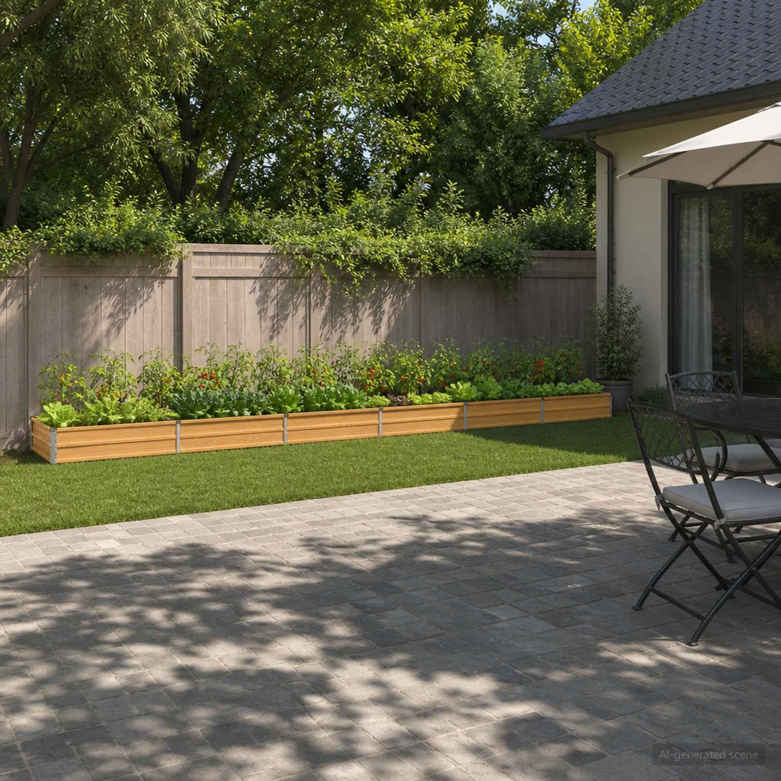 Verhoogd Tuinbed Naturel 480 x 40 x 24 cm koudgewalst staal image 1