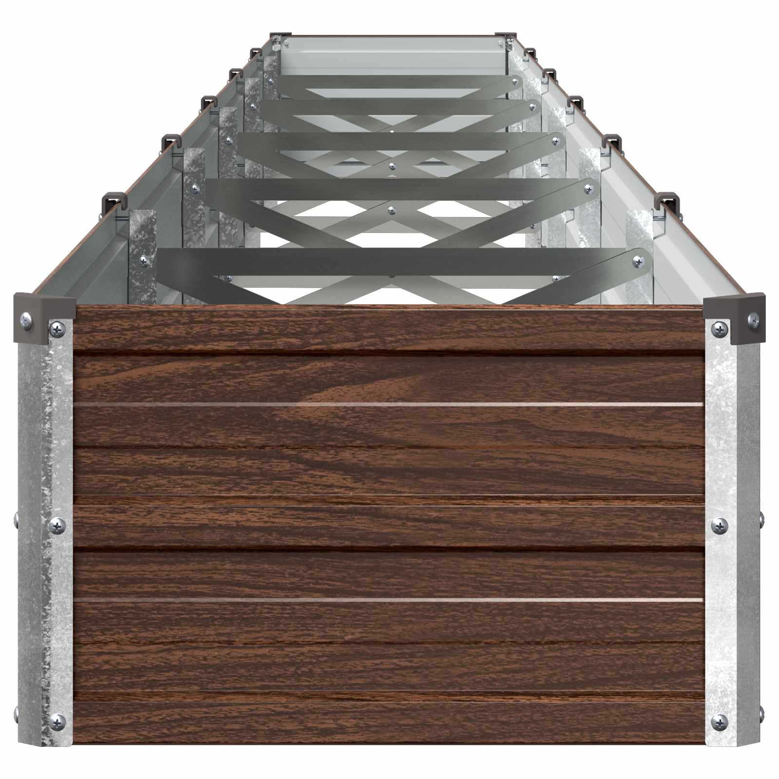 Verhoogd Tuinbed Zwart 480 x 40 x 24 cm koudgewalst staal image 4