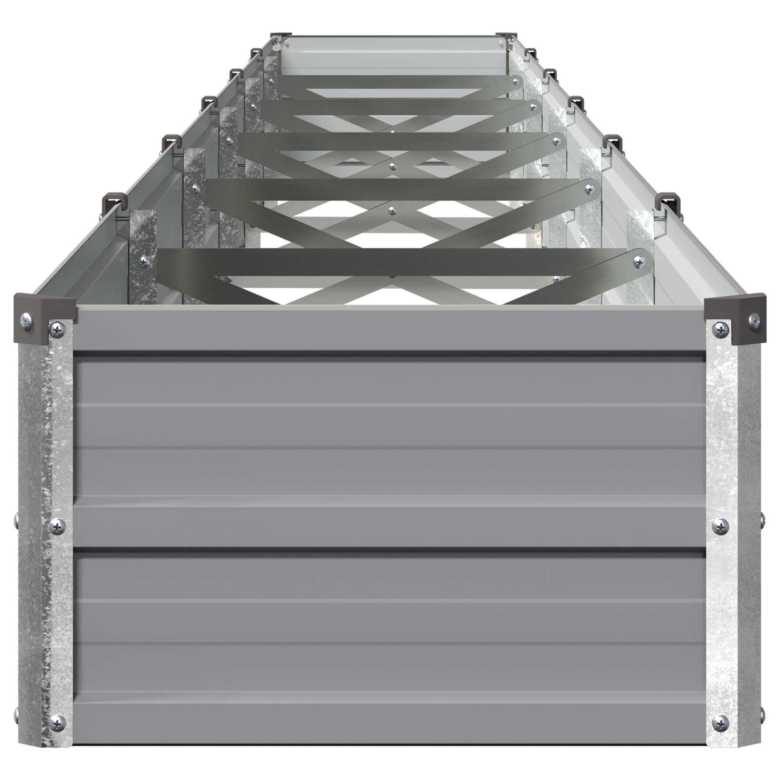 Verhoogd Tuinbed Grijs 480 x 40 x 24 cm koudgewalst staal image 3