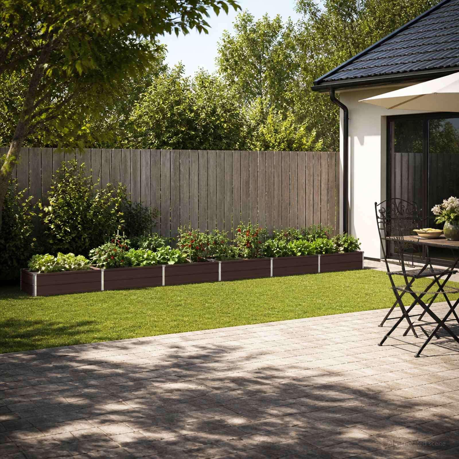 Verhoogd Tuinbed Bruin 480 x 40 x 24 cm koudgewalst staal image 1