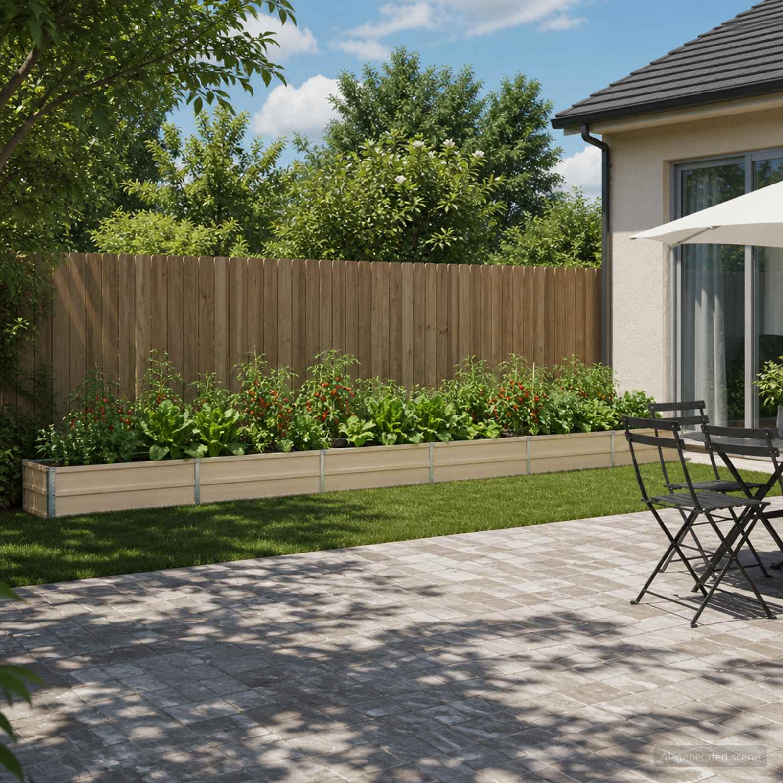 Verhoogd Tuinbed Ivoor 480 x 40 x 24 cm koudgewalst staal image 1