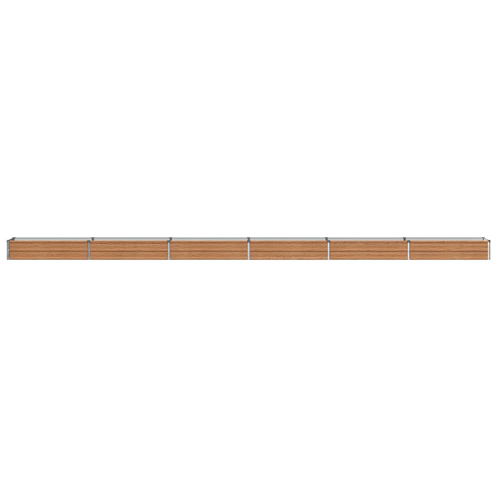 Verhoogd Tuinbed Houtbruin 600 x 40 x 24 cm koudgewalst staal image 2