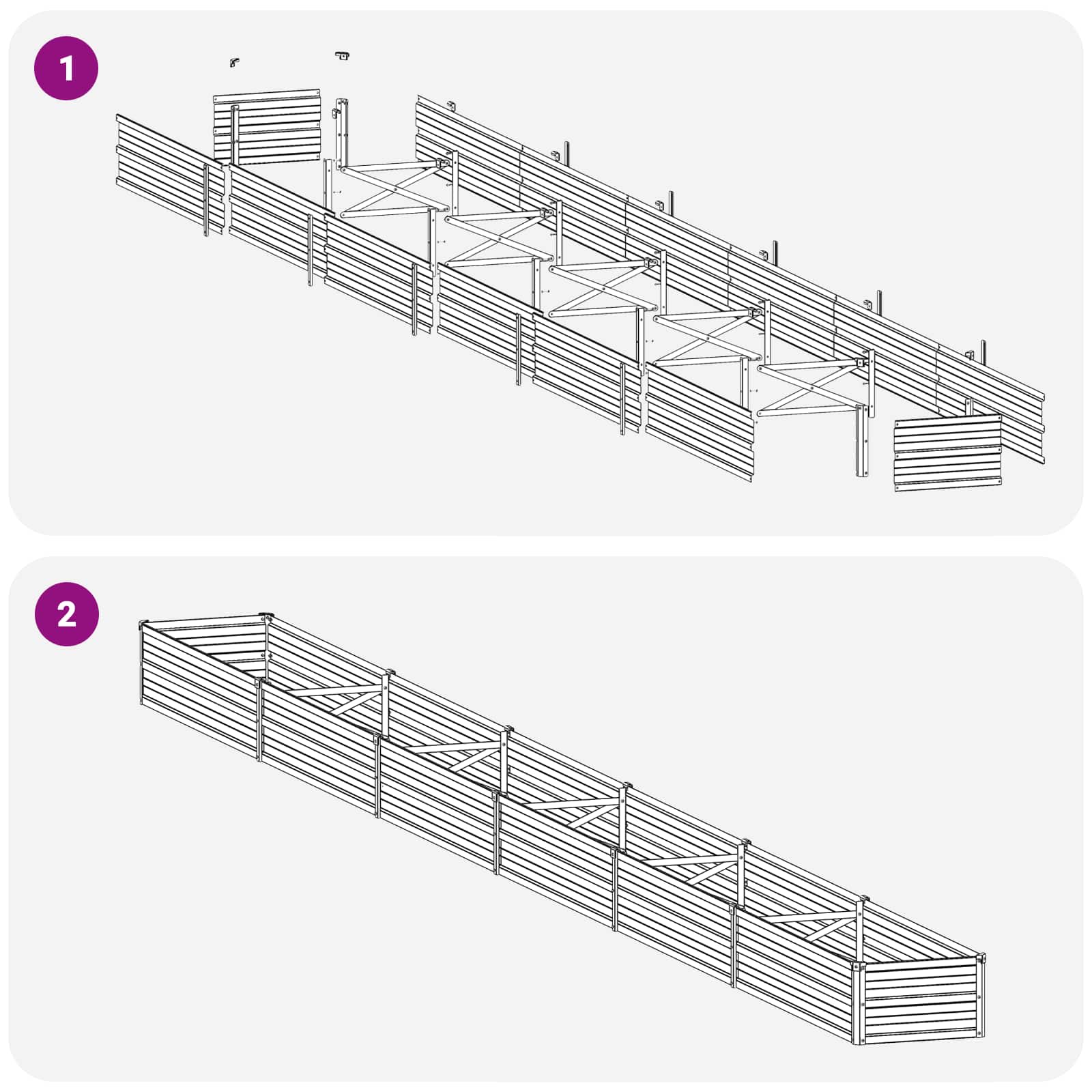 Verhoogd Tuinbed Groen 600 x 40 x 24 cm koudgewalst stalen image 7