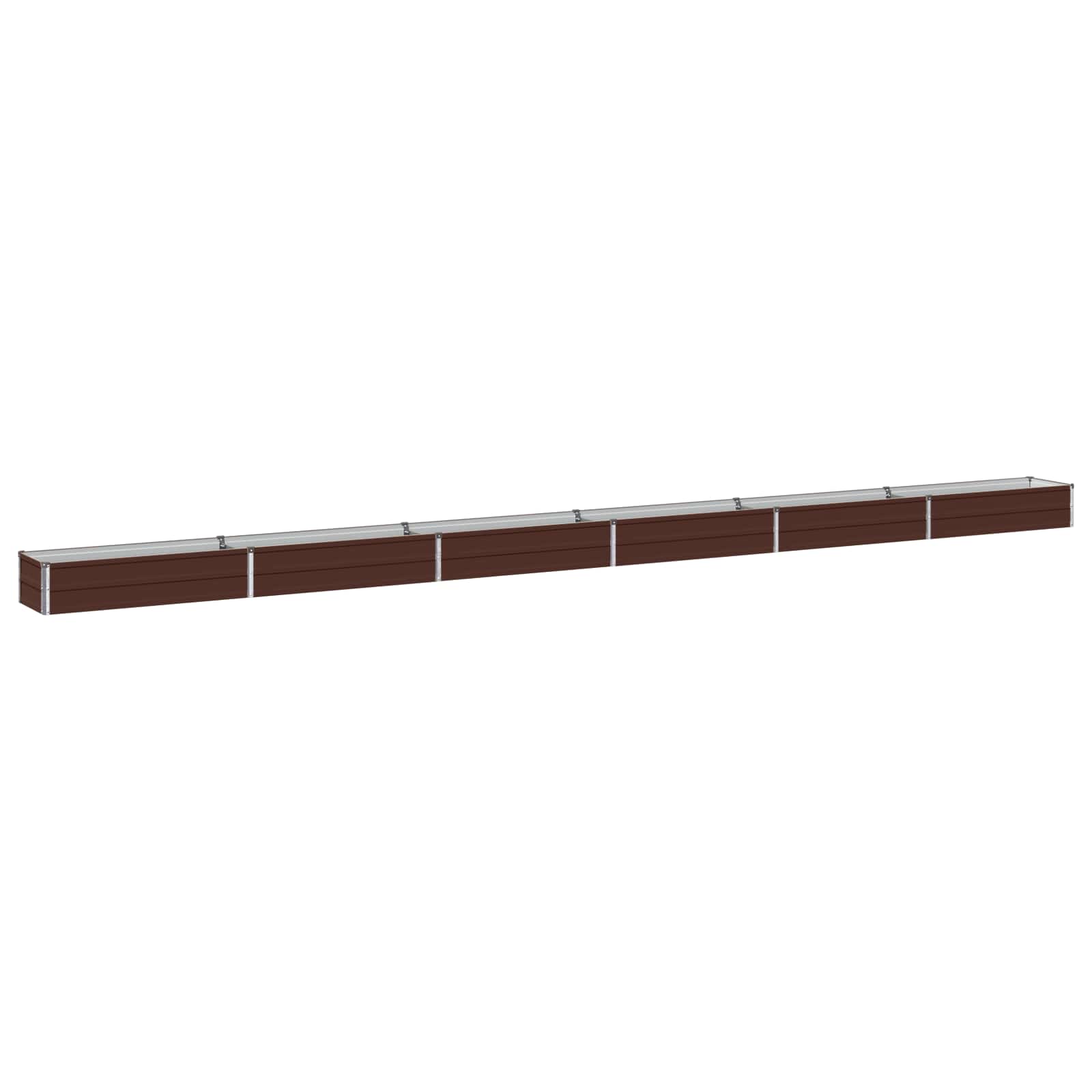 Verhoogd Tuinbed Bruin 600 x 40 x 24 cm koudgewalst staal image 1