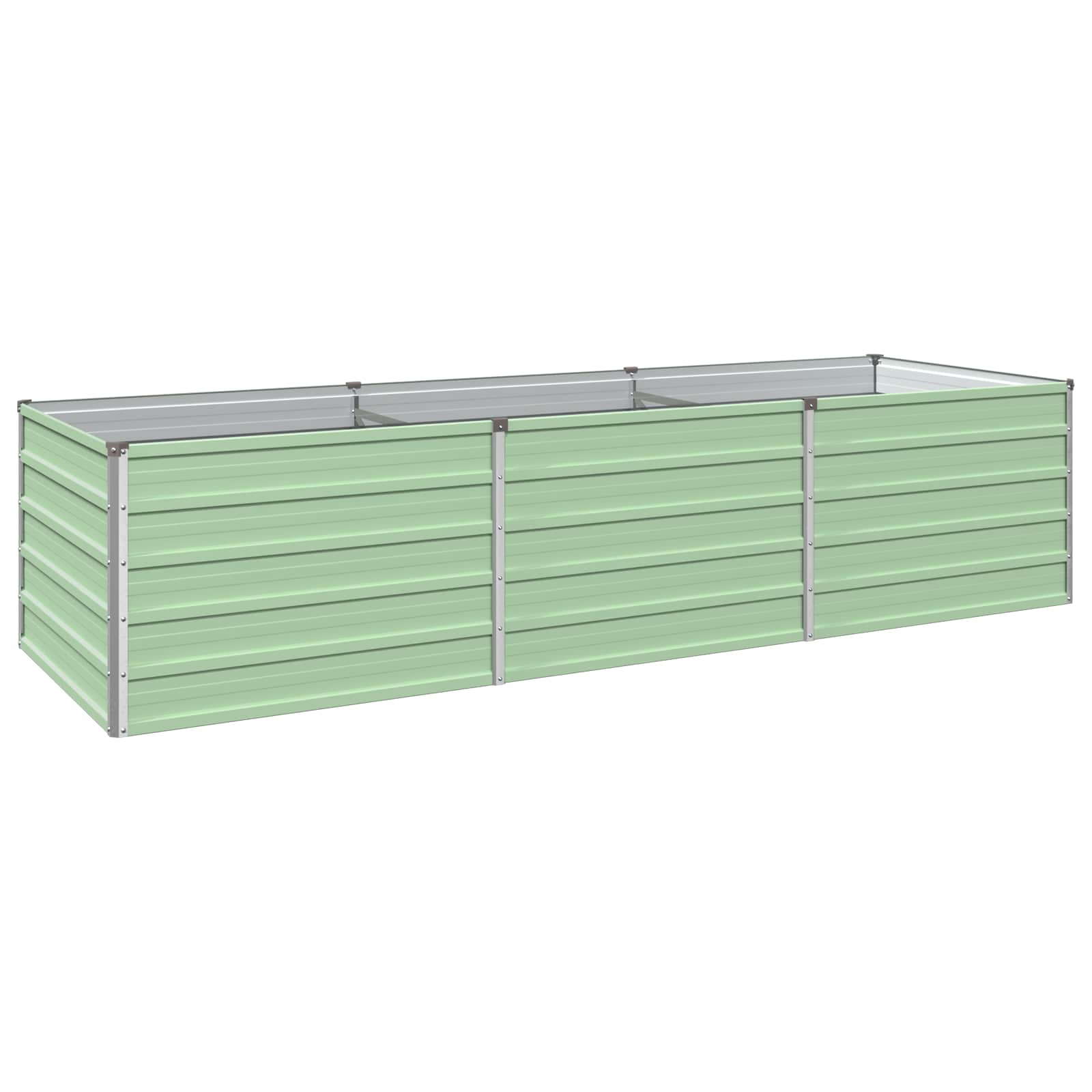 Verhoogd Tuinbed Pastelgroen 240 x 80 x 55 cm koudgewalst staal image 2