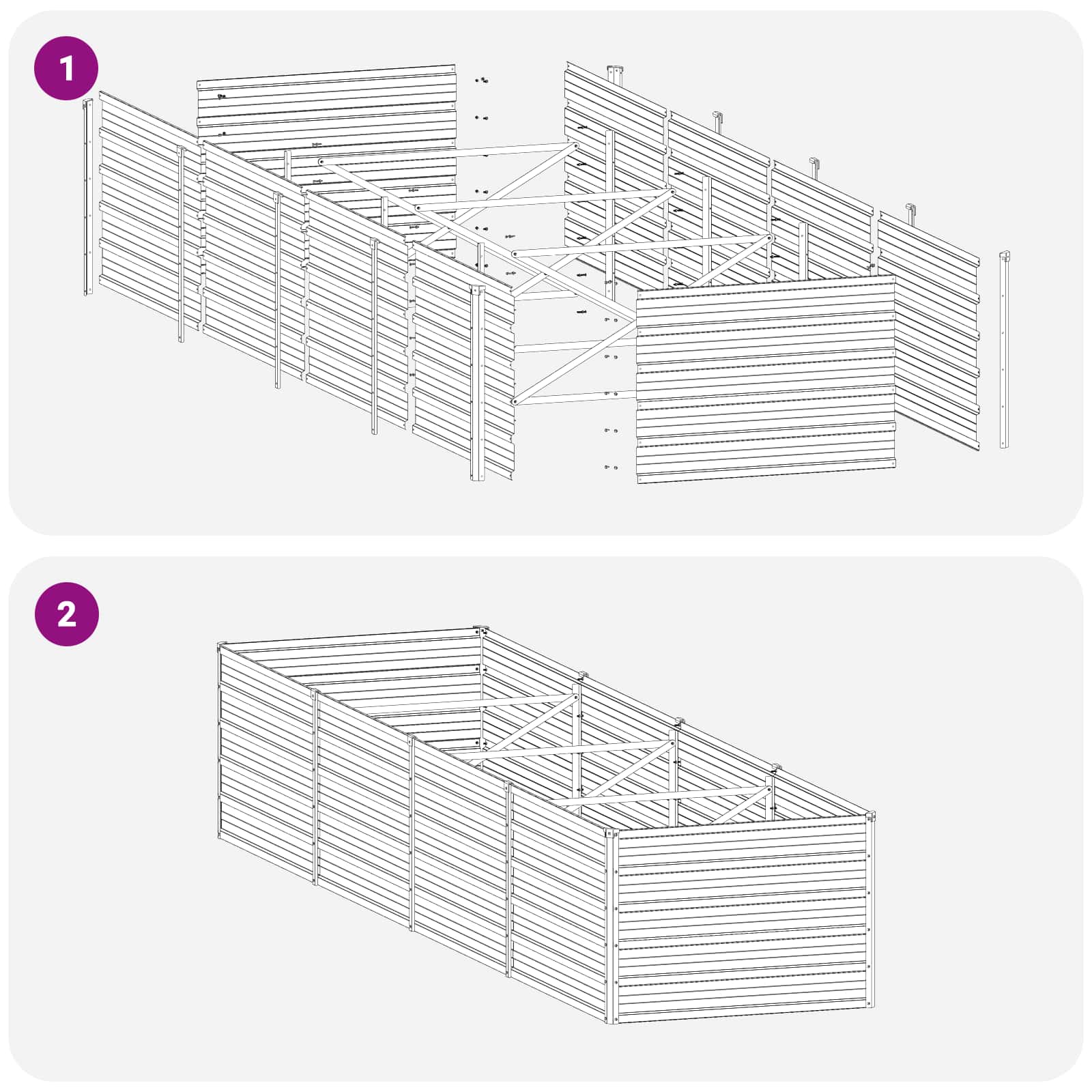 Verhoogd Tuinbed Houtbruin 320 x 80 x 55 cm koudgewalst staal image 7