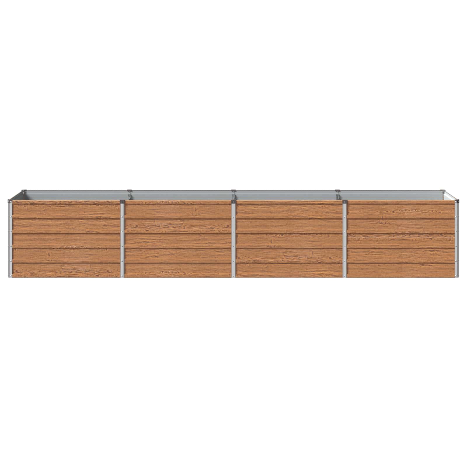 Verhoogd Tuinbed Houtbruin 320 x 80 x 55 cm koudgewalst staal image 2