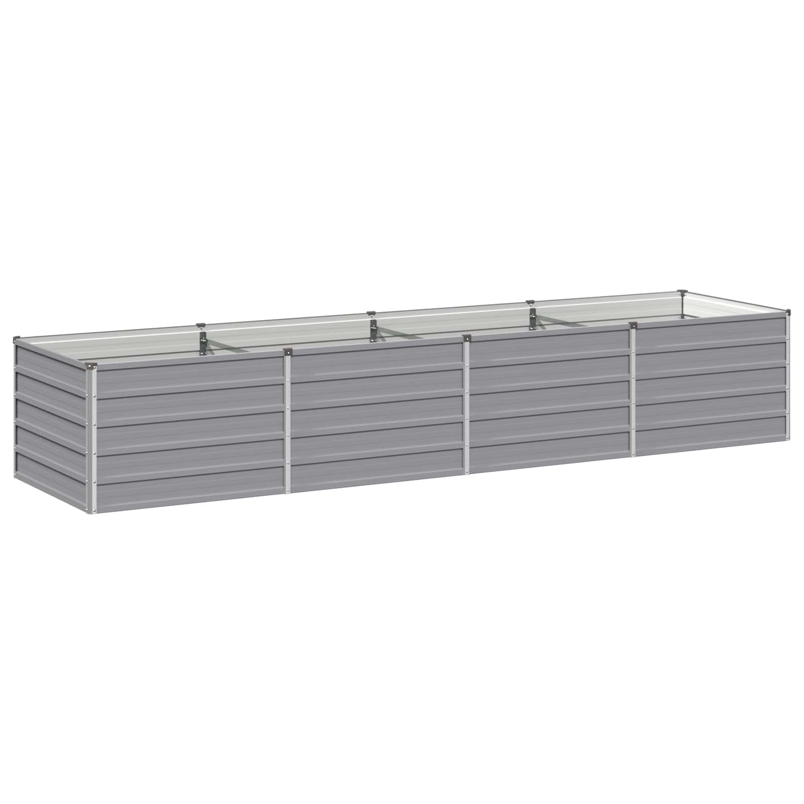 Verhoogd Tuinbed Grijs 320 x 80 x 55 cm koudgewalst staal image 2