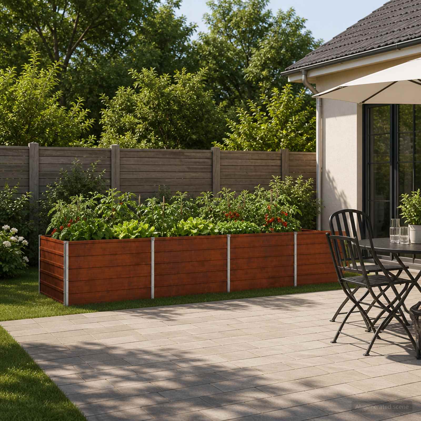 Verhoogd Tuinbed Roestig 320 x 80 x 55 cm corton image 1