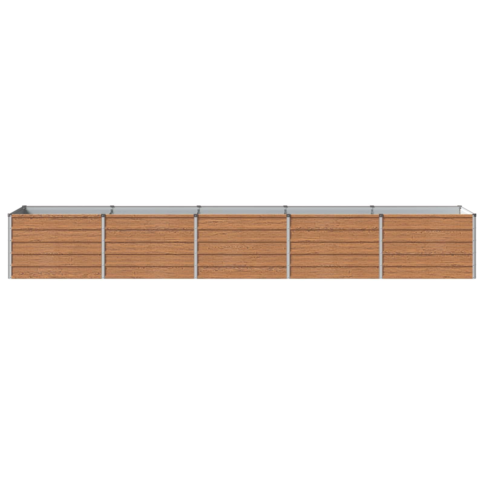 Verhoogd Tuinbed Houtbruin 400 x 80 x 55 cm koudgewalst staal image 2