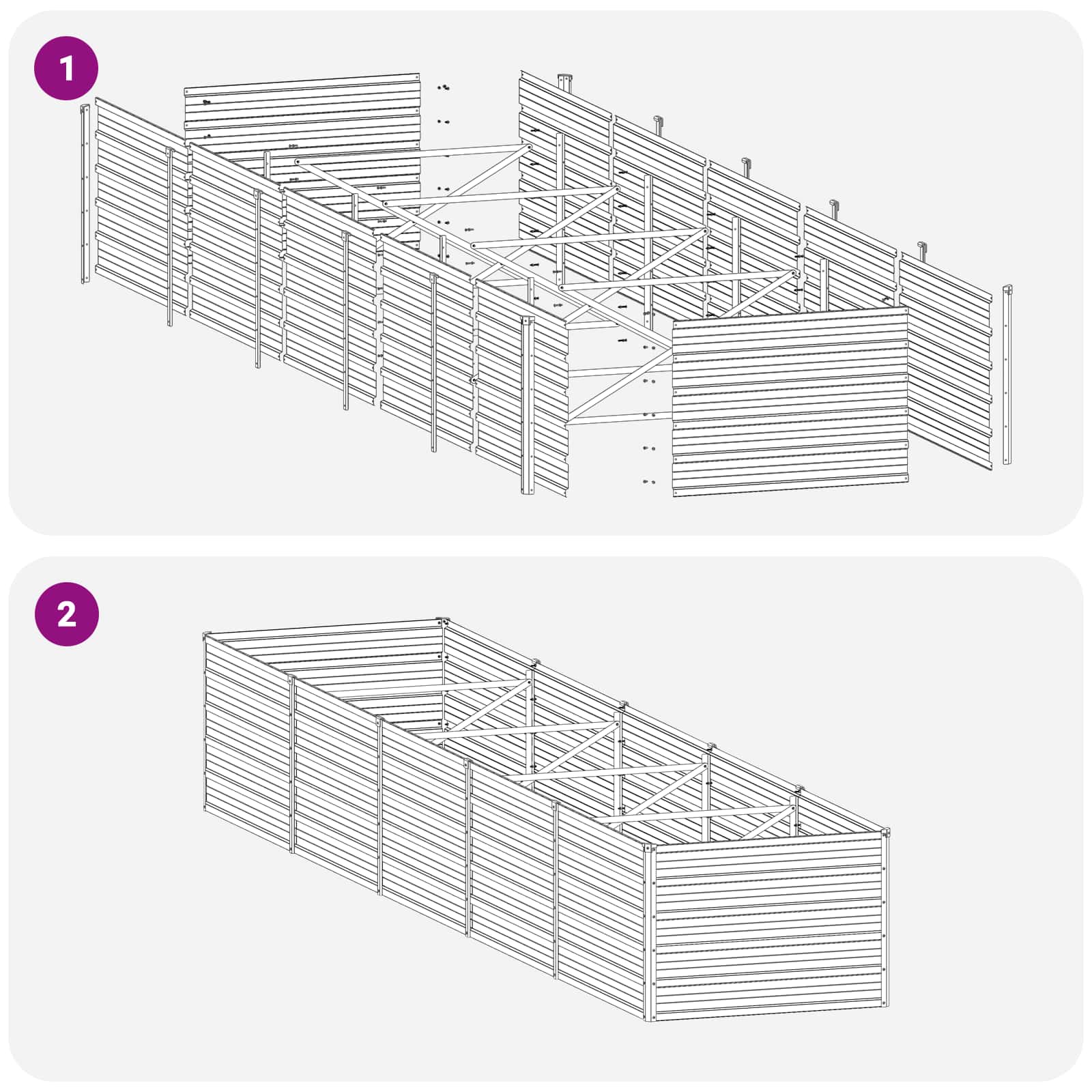 Verhoogd Tuinbed Zwart 400 x 80 x 55 cm koudgewalst staal image 7