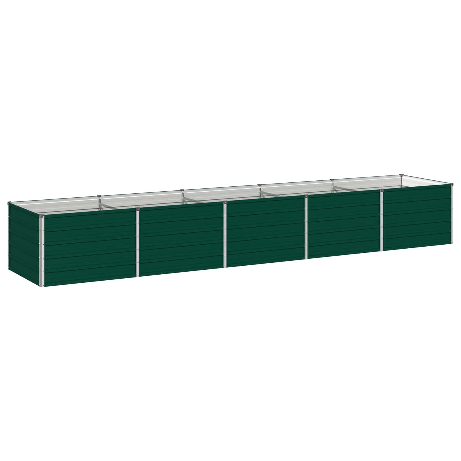 Verhoogd Tuinbed Groen 400 x 80 x 55 cm koudgewalst stalen image 1