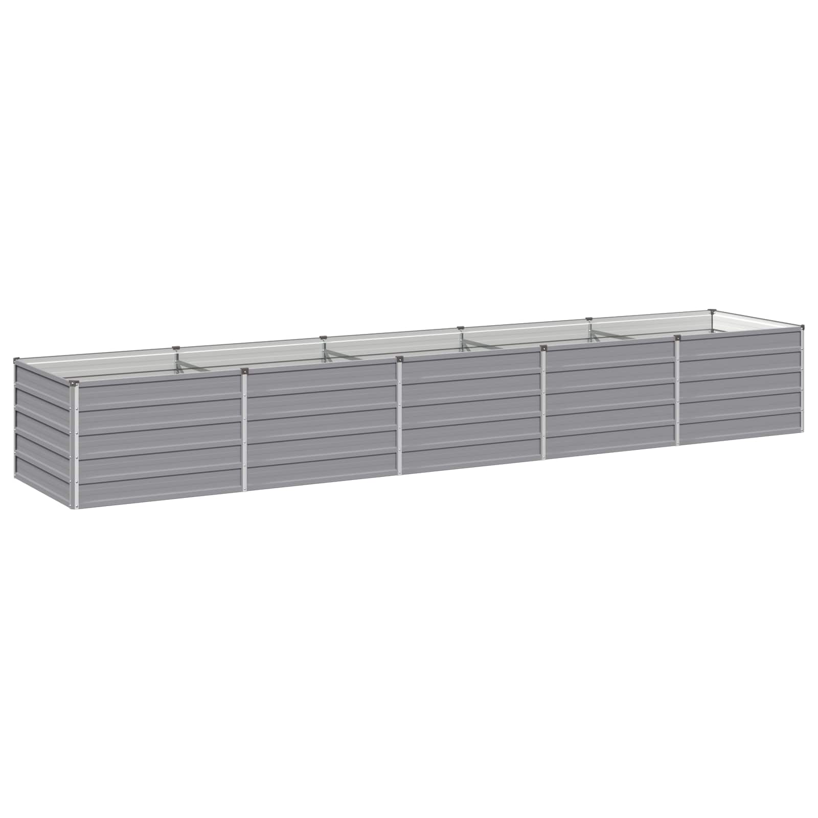 Verhoogd Tuinbed Grijs 400 x 80 x 55 cm koudgewalst staal image 1