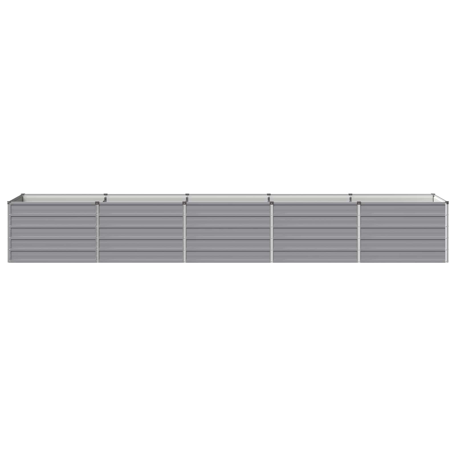 Verhoogd Tuinbed Grijs 400 x 80 x 55 cm koudgewalst staal image 2