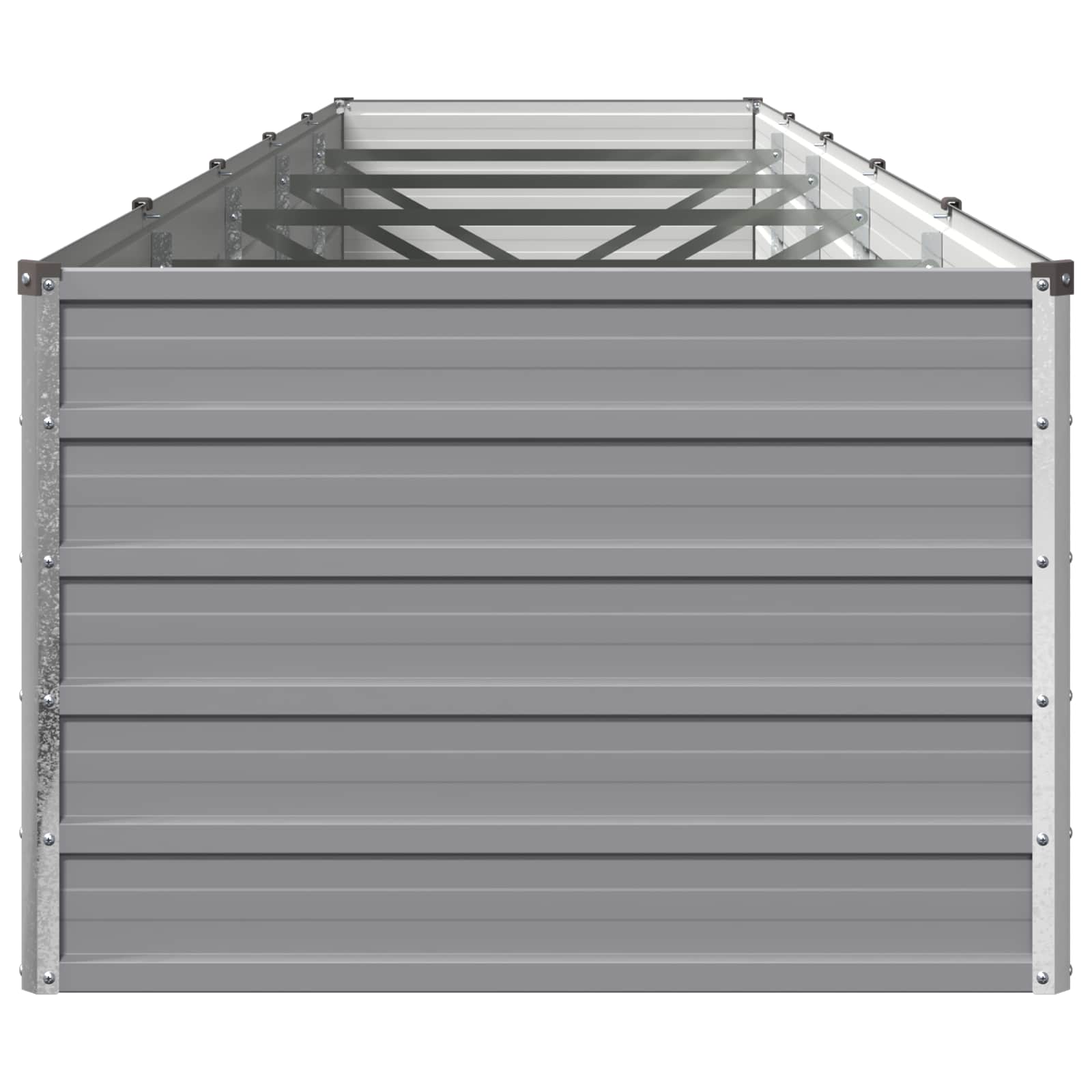 Verhoogd Tuinbed Grijs 400 x 80 x 55 cm koudgewalst staal image 3