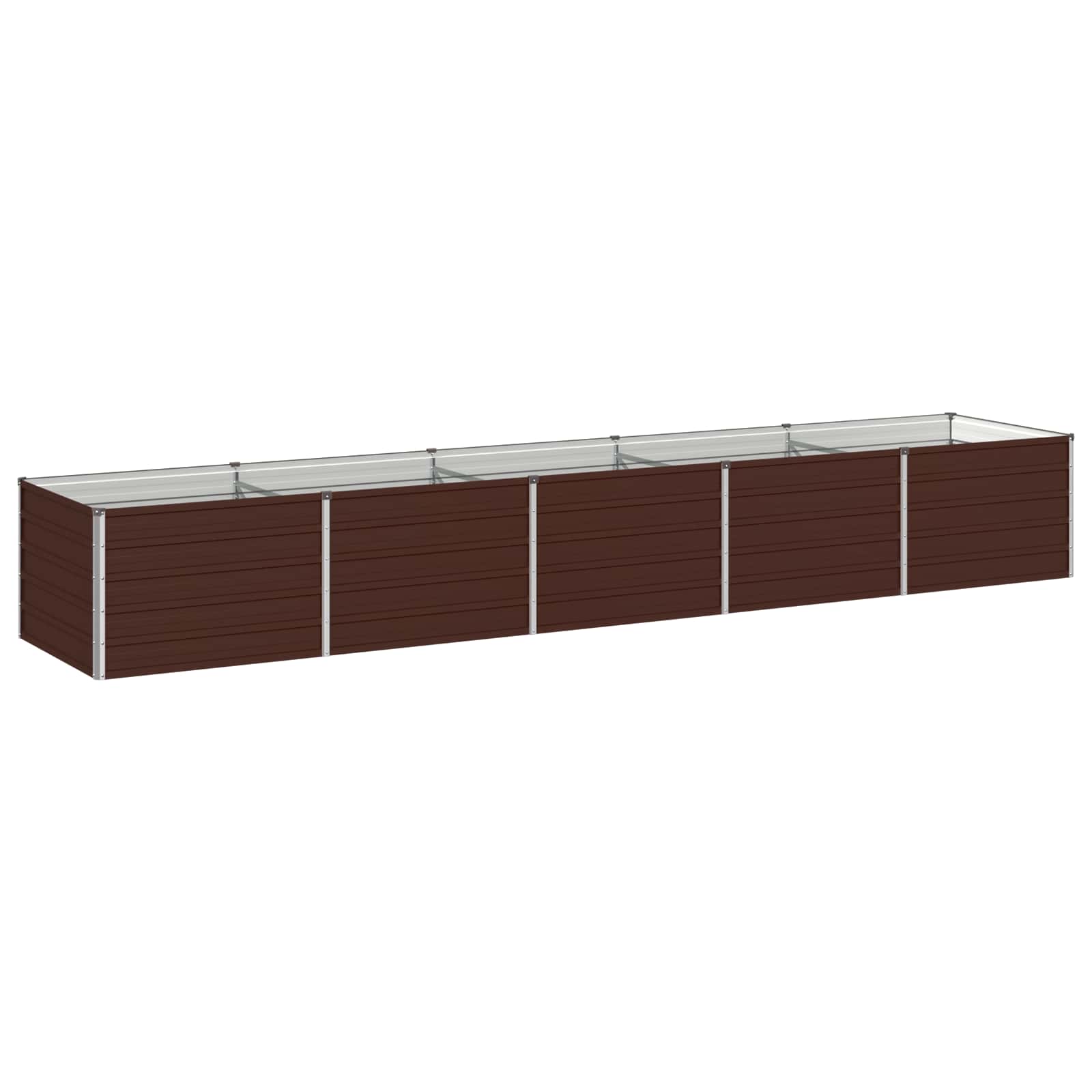 Verhoogd Tuinbed Bruin 400 x 80 x 55 cm koudgewalst staal image 1