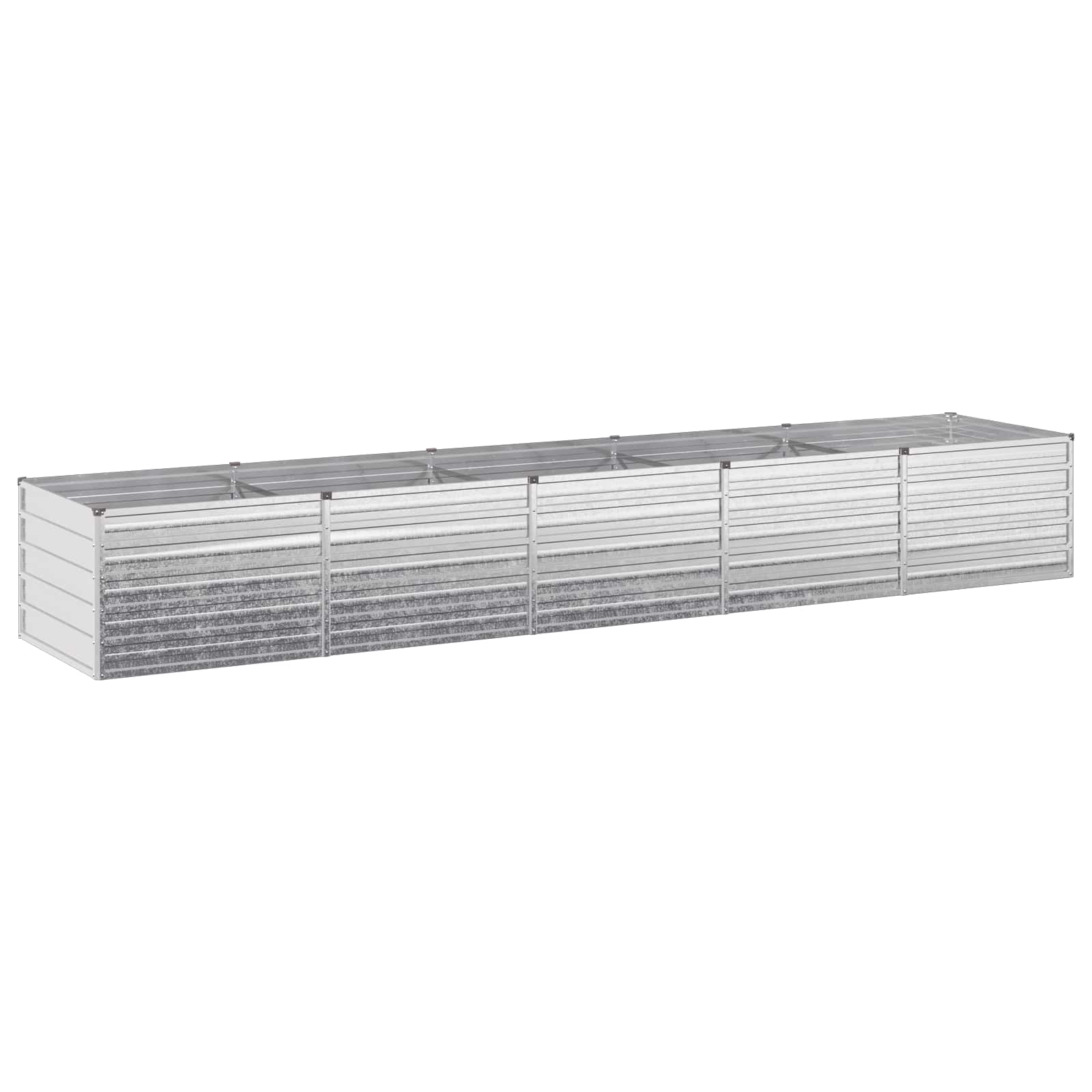 Verhoogd Tuinbed Zilverkleurig 400 x 80 x 55 cm gegalvaniseerd image 2