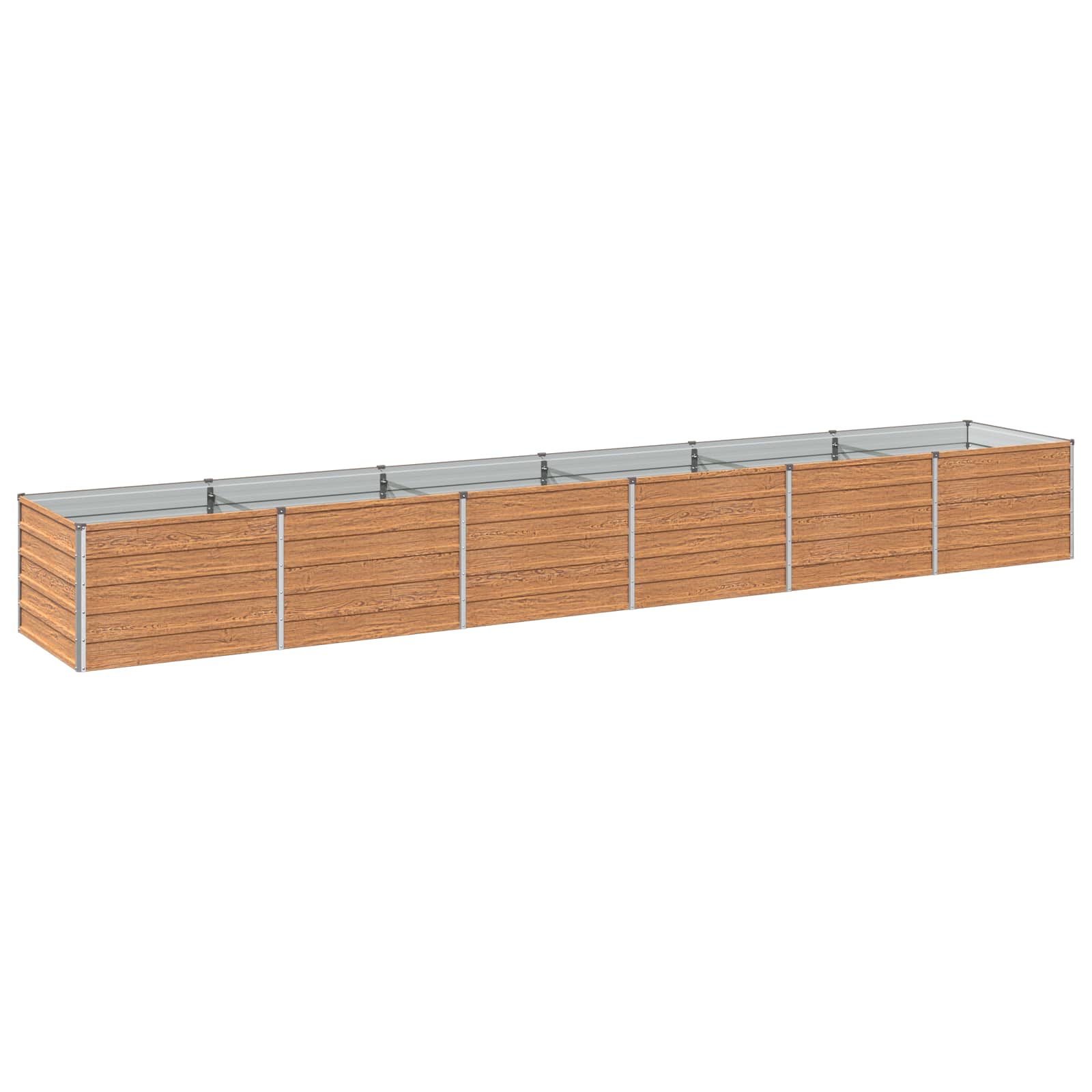 Verhoogd Tuinbed Houtbruin 480 x 80 x 55 cm koudgewalst staal image 2