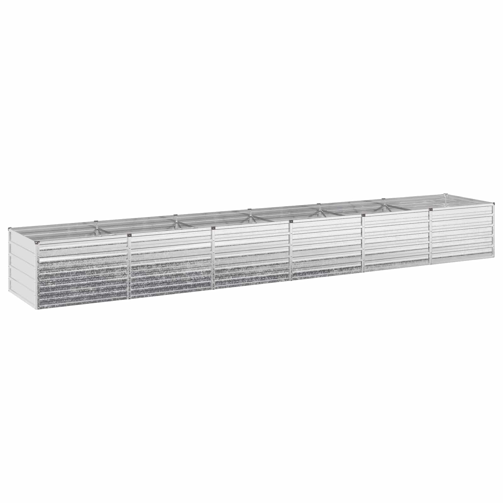 Verhoogd Tuinbed Zilverkleurig 480 x 80 x 55 cm gegalvaniseerd image 1