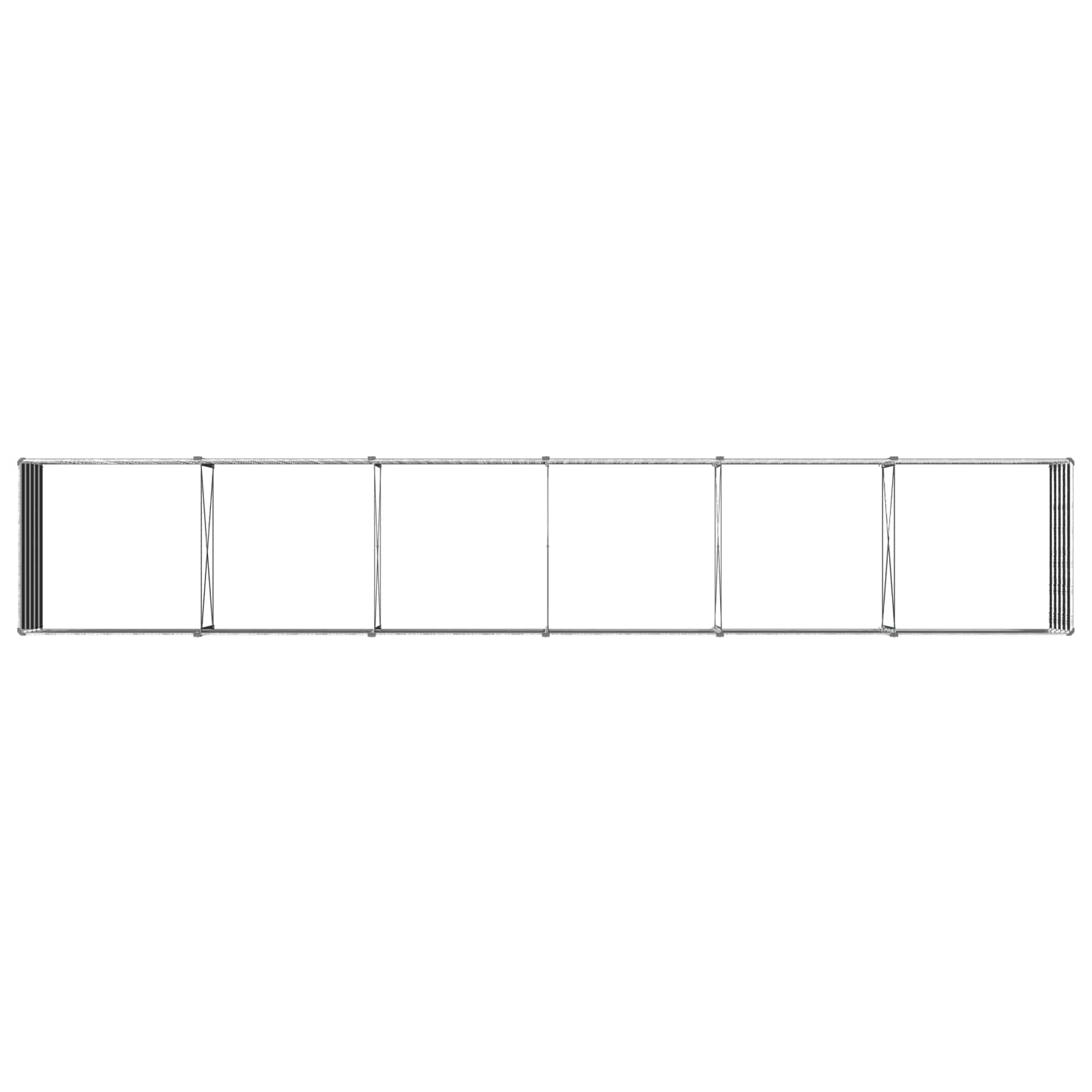Verhoogd Tuinbed Zilverkleurig 480 x 80 x 55 cm gegalvaniseerd image 4
