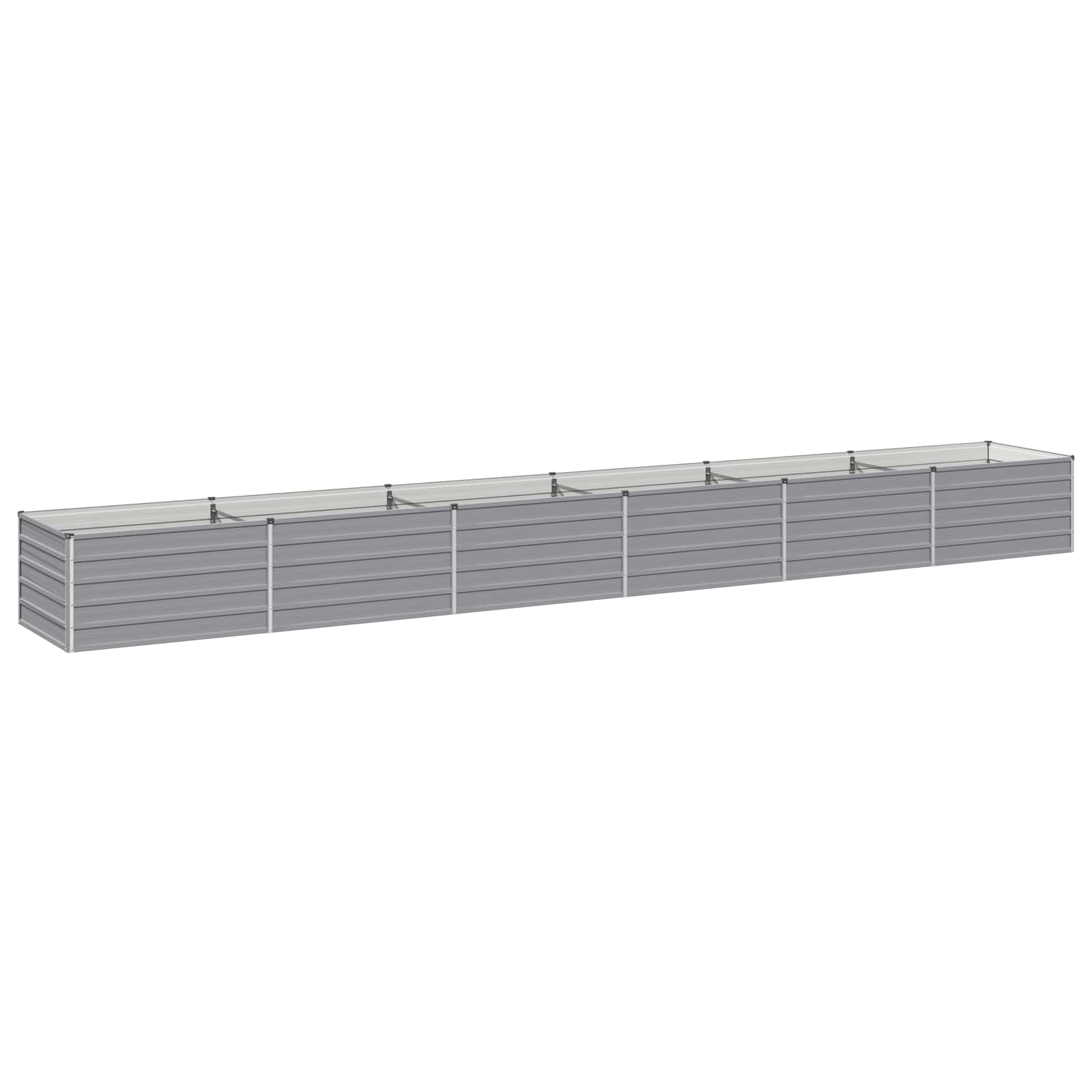 Verhoogd Tuinbed Grijs 600 x 80 x 55 cm koudgewalst staal image 1