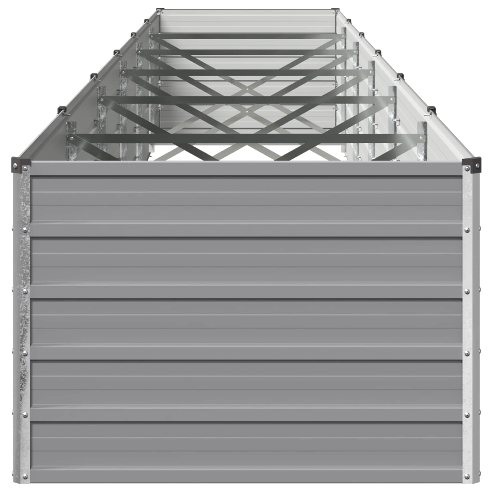 Verhoogd Tuinbed Grijs 600 x 80 x 55 cm koudgewalst staal image 3