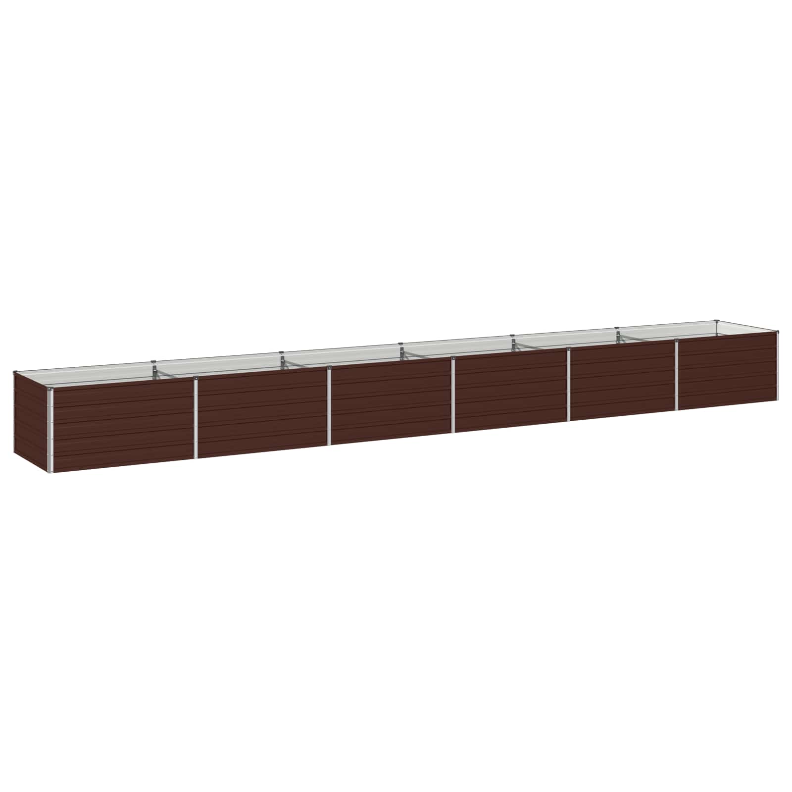 Verhoogd Tuinbed Bruin 600 x 80 x 55 cm koudgewalst staal image 1
