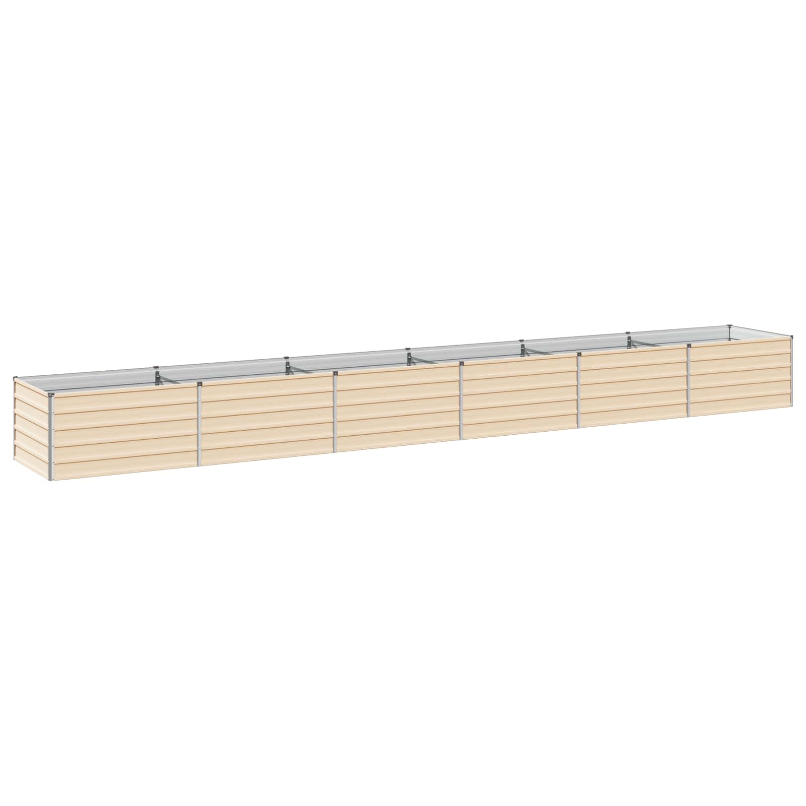 vidaXL Hochbeet im Garten Elfenbein 600 x 80 x 55 cm – Bild 2