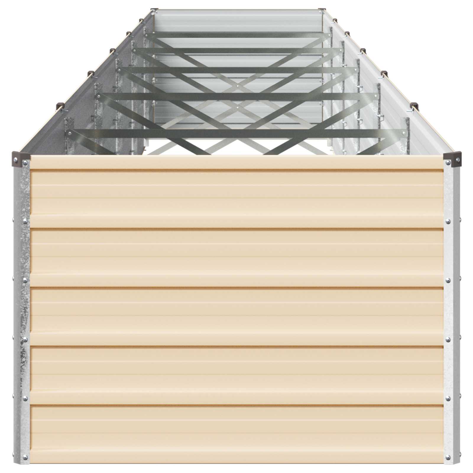 vidaXL Hochbeet im Garten Elfenbein 600 x 80 x 55 cm – Bild 4