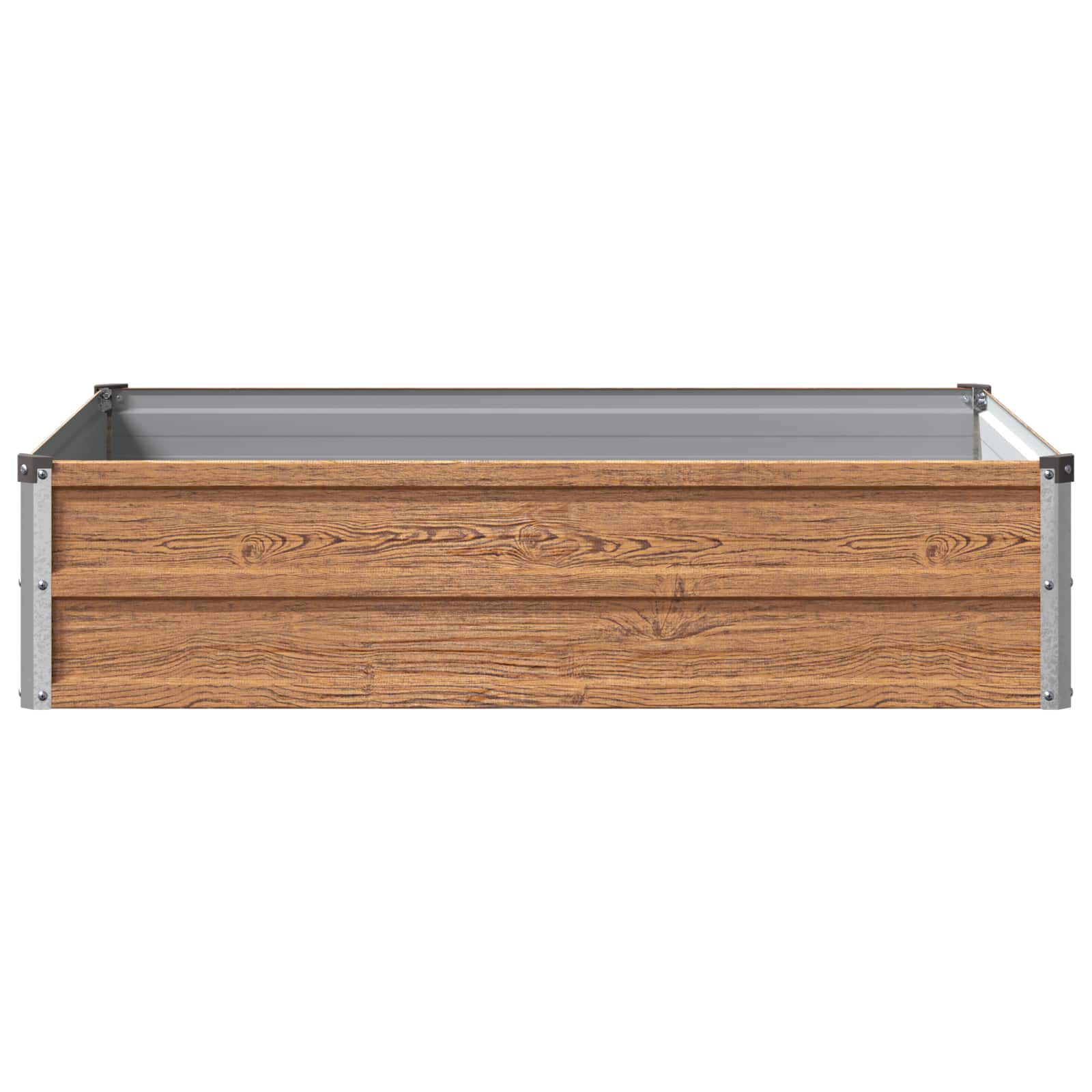 Verhoogd Tuinbed Houtbruin 100 x 80 x 24 cm koudgewalst staal image 3