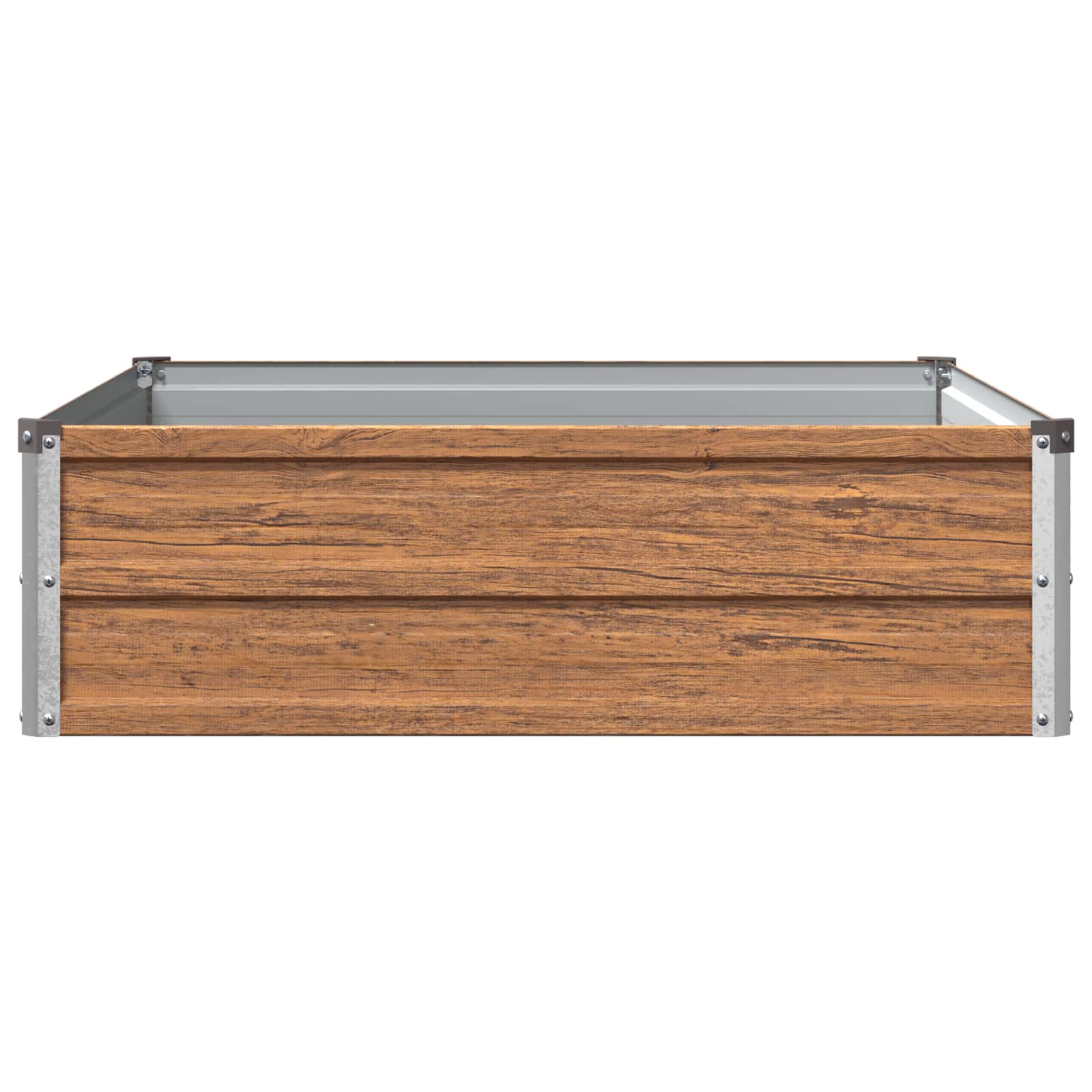 Verhoogd Tuinbed Houtbruin 100 x 80 x 24 cm koudgewalst staal image 4