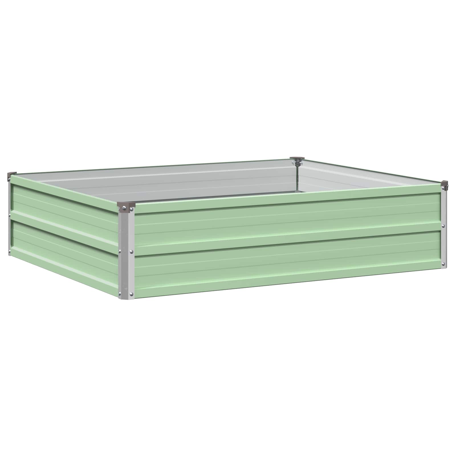 Verhoogd Tuinbed Pastelgroen 100 x 80 x 24 cm koudgewalst staal image 2