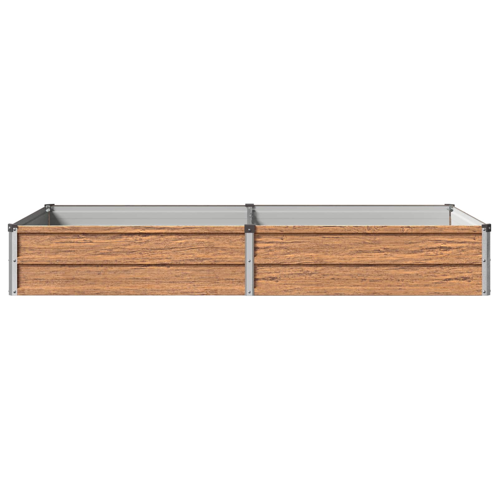Verhoogd Tuinbed Houtbruin 160 x 80 x 24 cm koudgewalst staal image 3