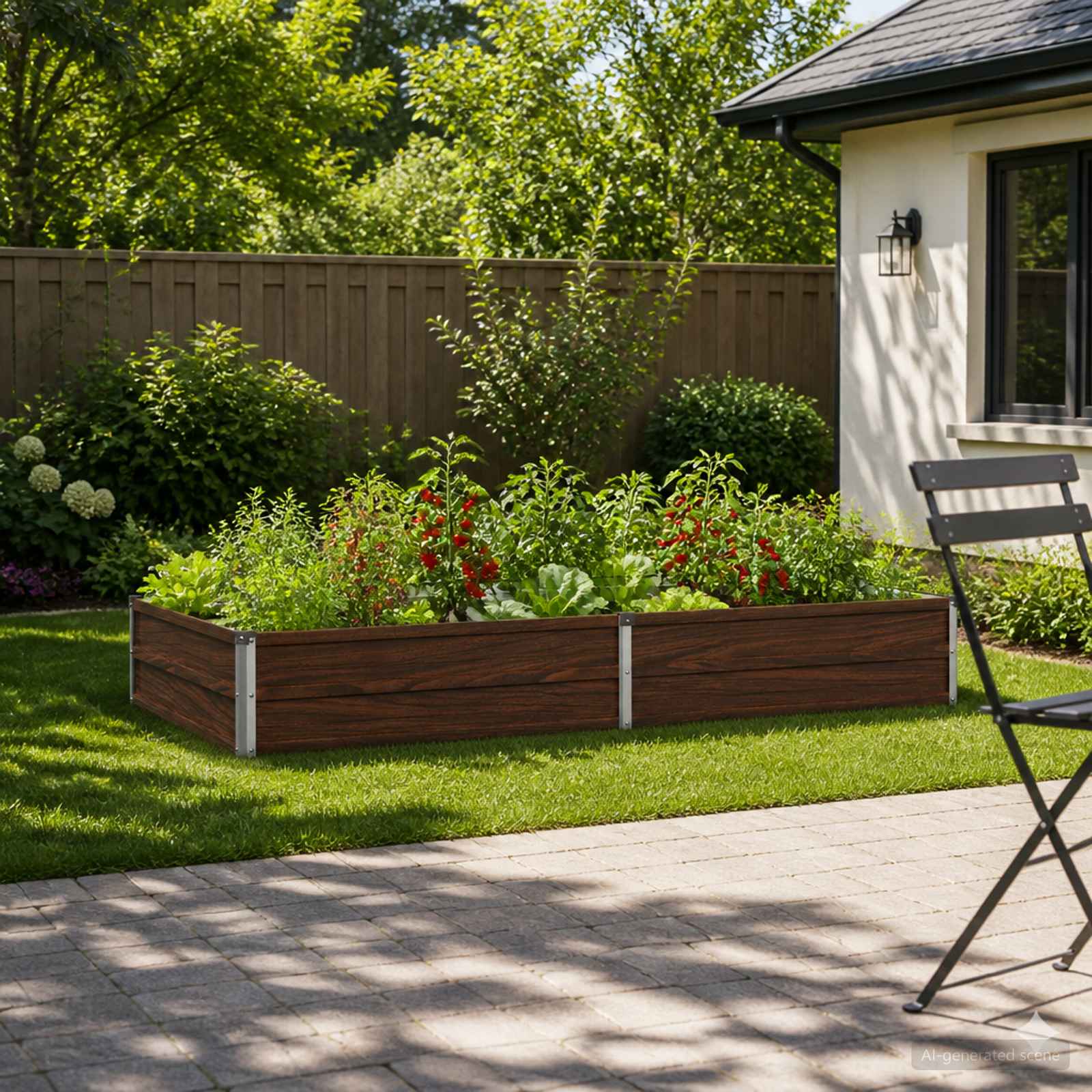 Verhoogd Tuinbed Zwart 160 x 80 x 24 cm koudgewalst staal image 1