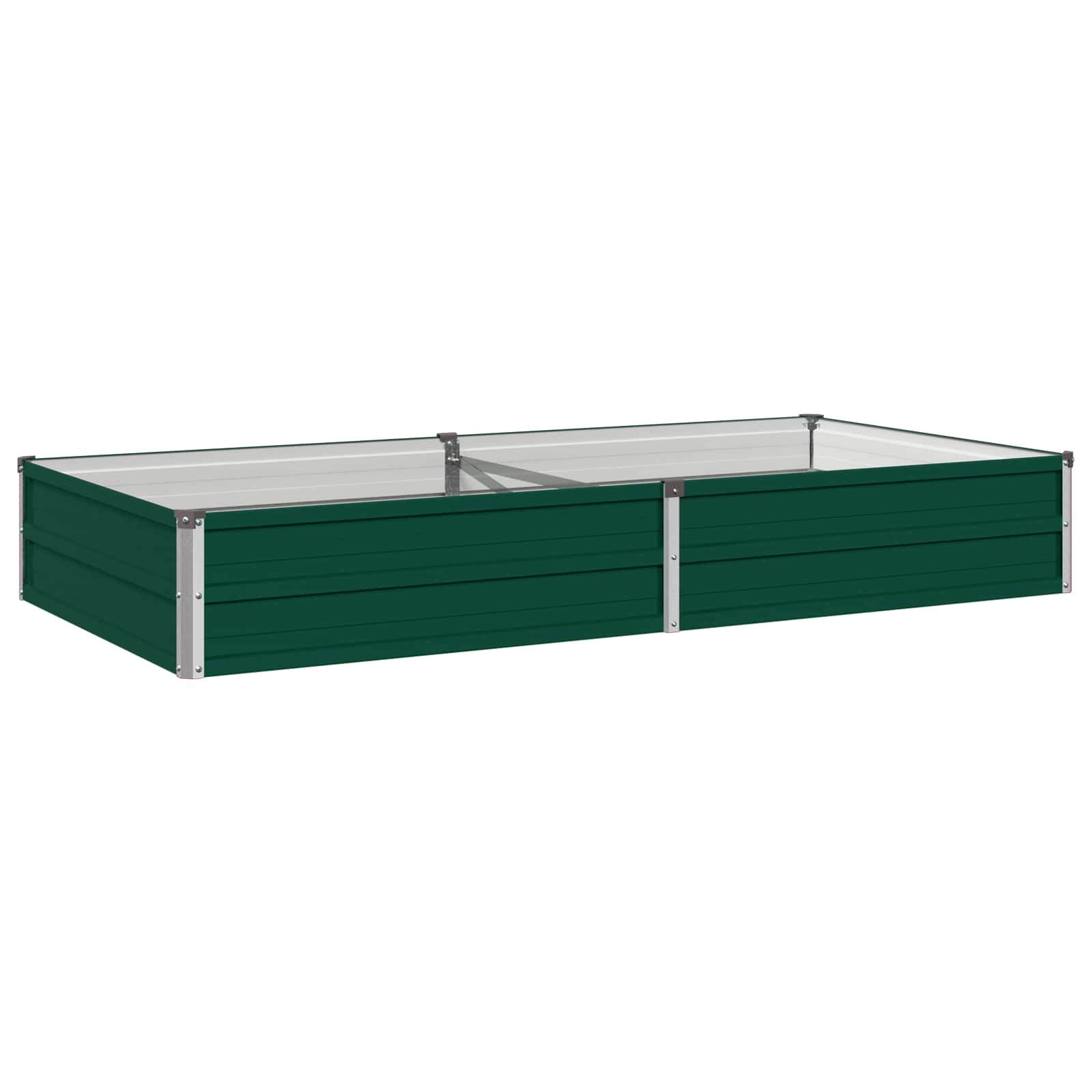 Verhoogd Tuinbed Groen 160 x 80 x 24 cm koudgewalst stalen image 2