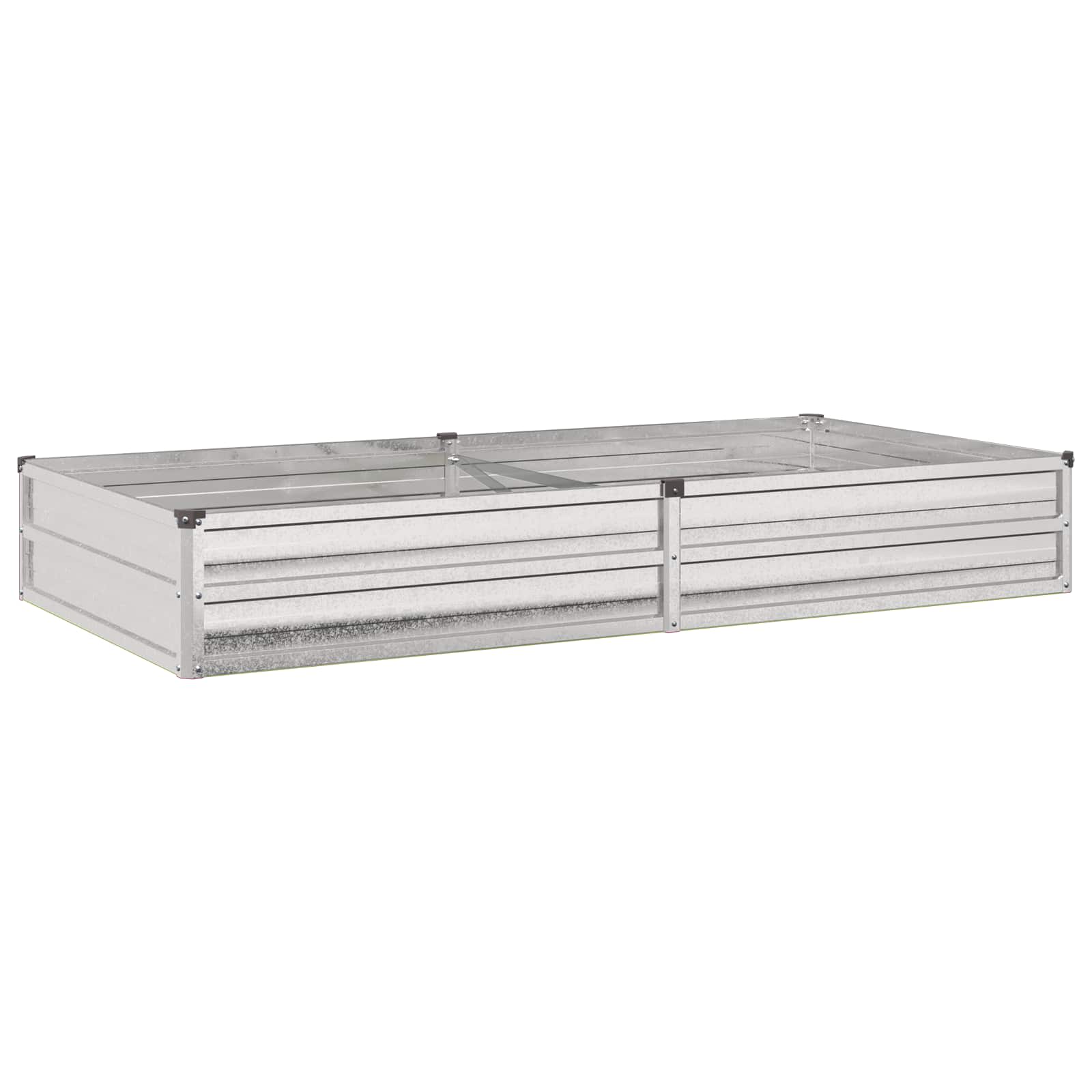 Verhoogd Tuinbed Zilverkleurig 160 x 80 x 24 cm gegalvaniseerd image 2