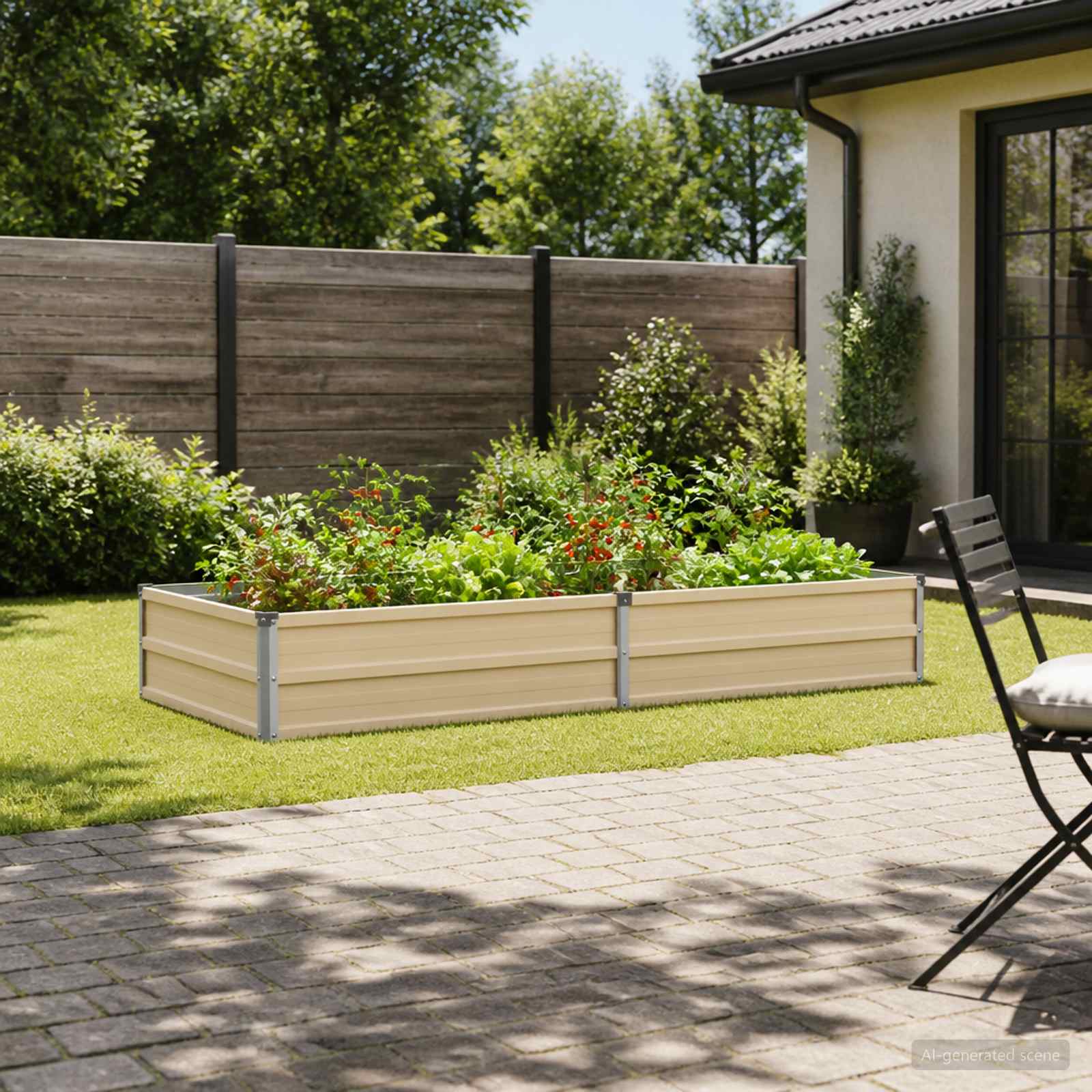 Verhoogd Tuinbed Ivoor 160 x 80 x 24 cm koudgewalst staal image 1