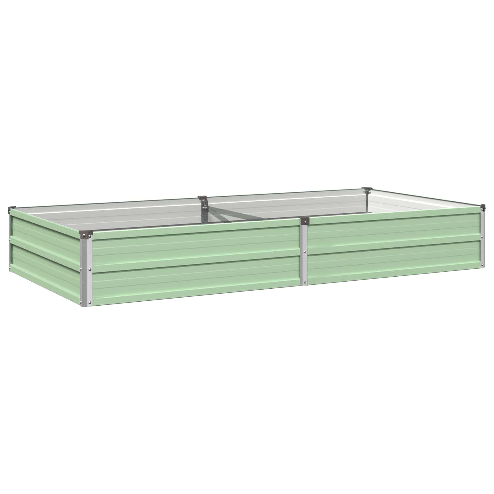 Verhoogd Tuinbed Pastelgroen 160 x 80 x 24 cm koudgewalst staal image 2