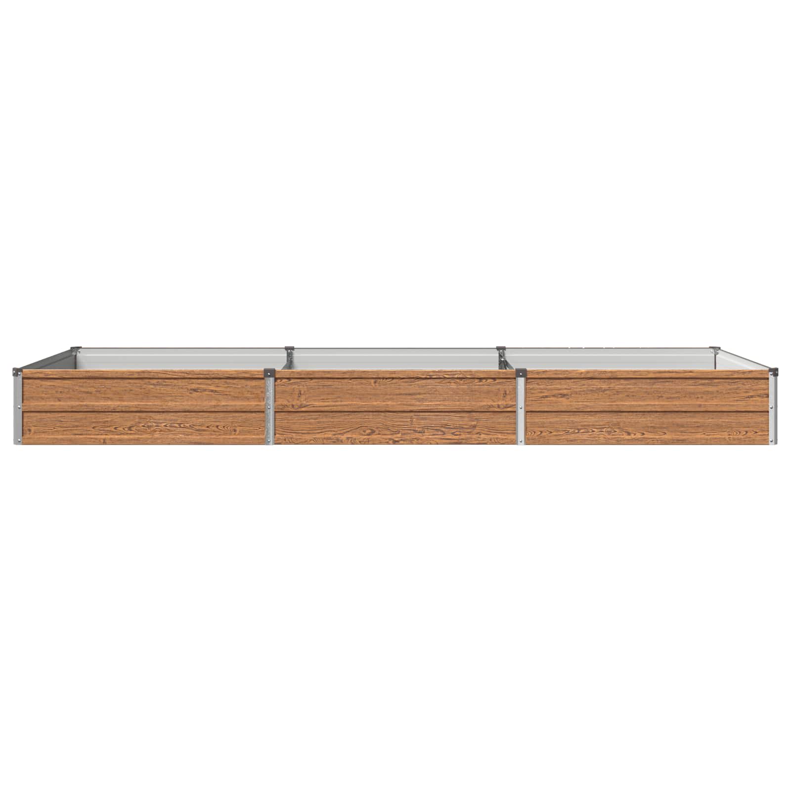 Verhoogd Tuinbed Houtbruin 240 x 80 x 24 cm koudgewalst staal image 3