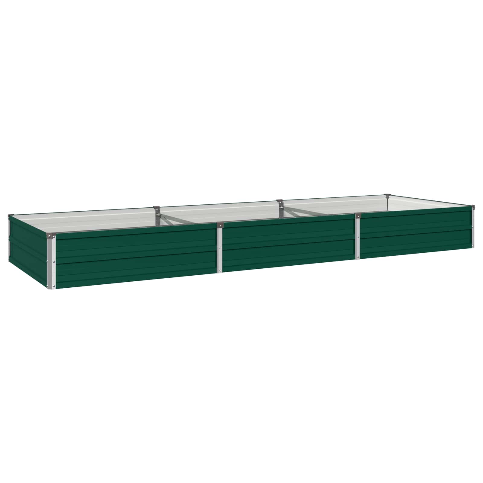 Verhoogd Tuinbed Groen 240 x 80 x 24 cm koudgewalst stalen image 2