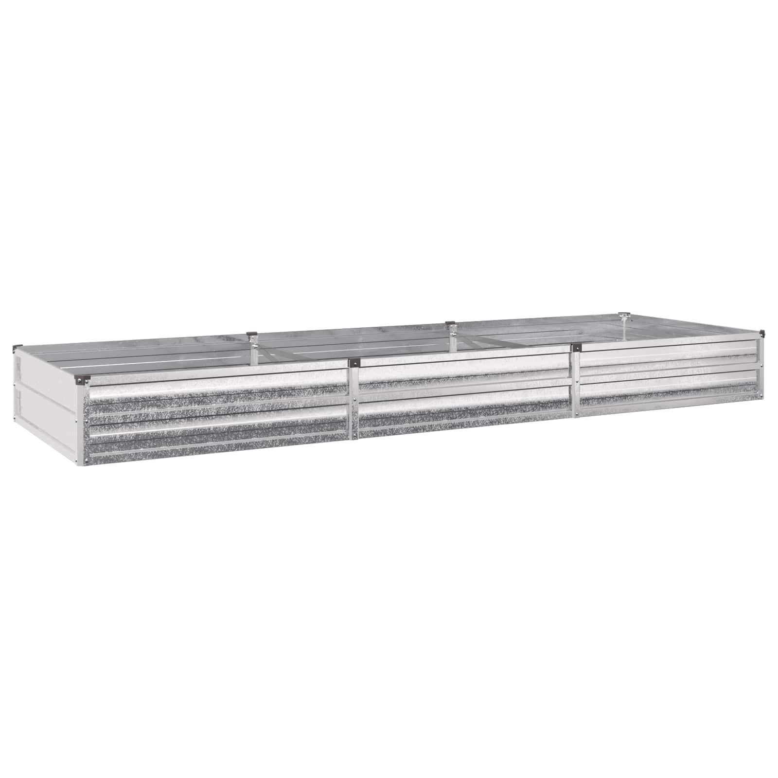 Verhoogd Tuinbed Zilverkleurig 240 x 80 x 24 cm gegalvaniseerd image 2