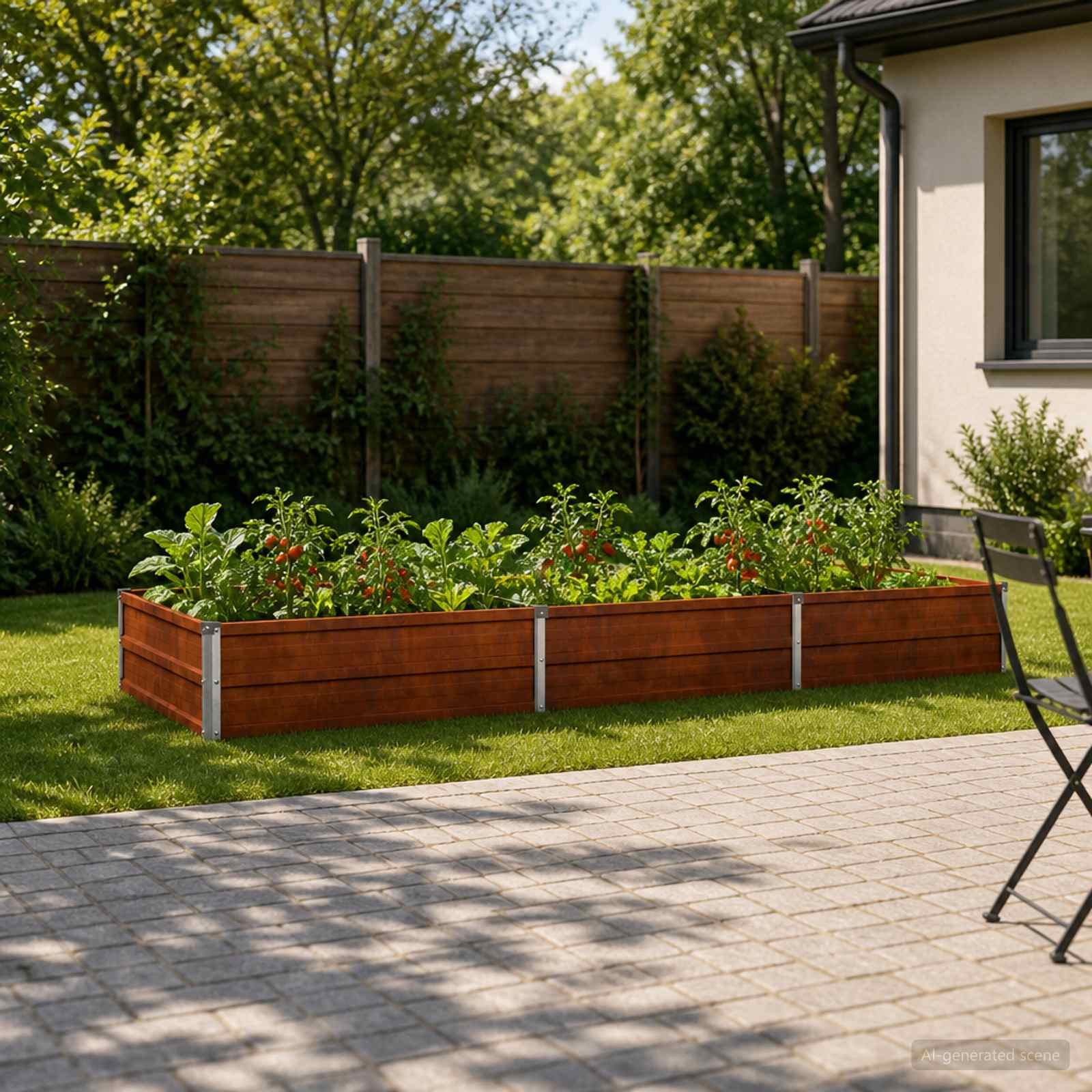 Verhoogd Tuinbed Roestig 240 x 80 x 24 cm corton image 1