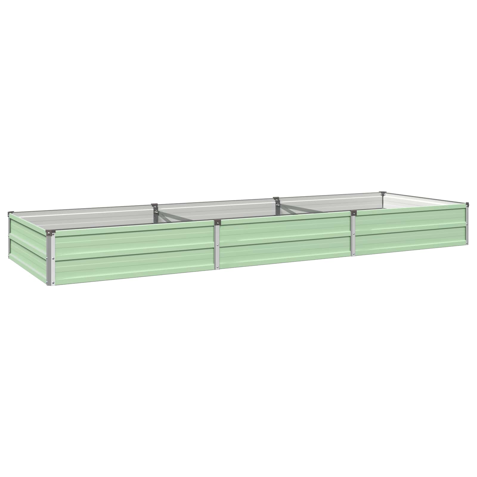 Verhoogd Tuinbed Pastelgroen 240 x 80 x 24 cm koudgewalst staal image 2