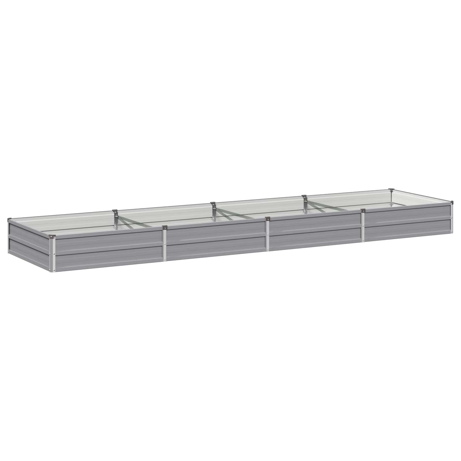 Verhoogd Tuinbed Grijs 320 x 80 x 24 cm koudgewalst staal image 1