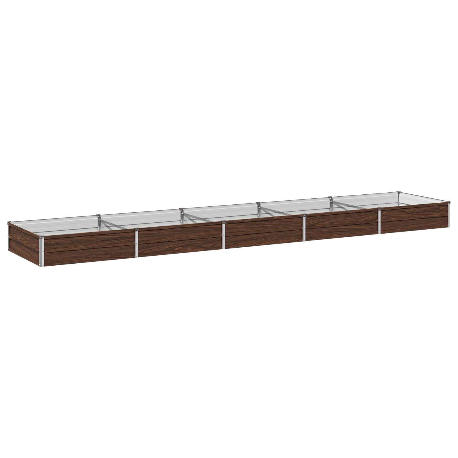 Verhoogd Tuinbed Zwart 400 x 80 x 24 cm koudgewalst staal image 1