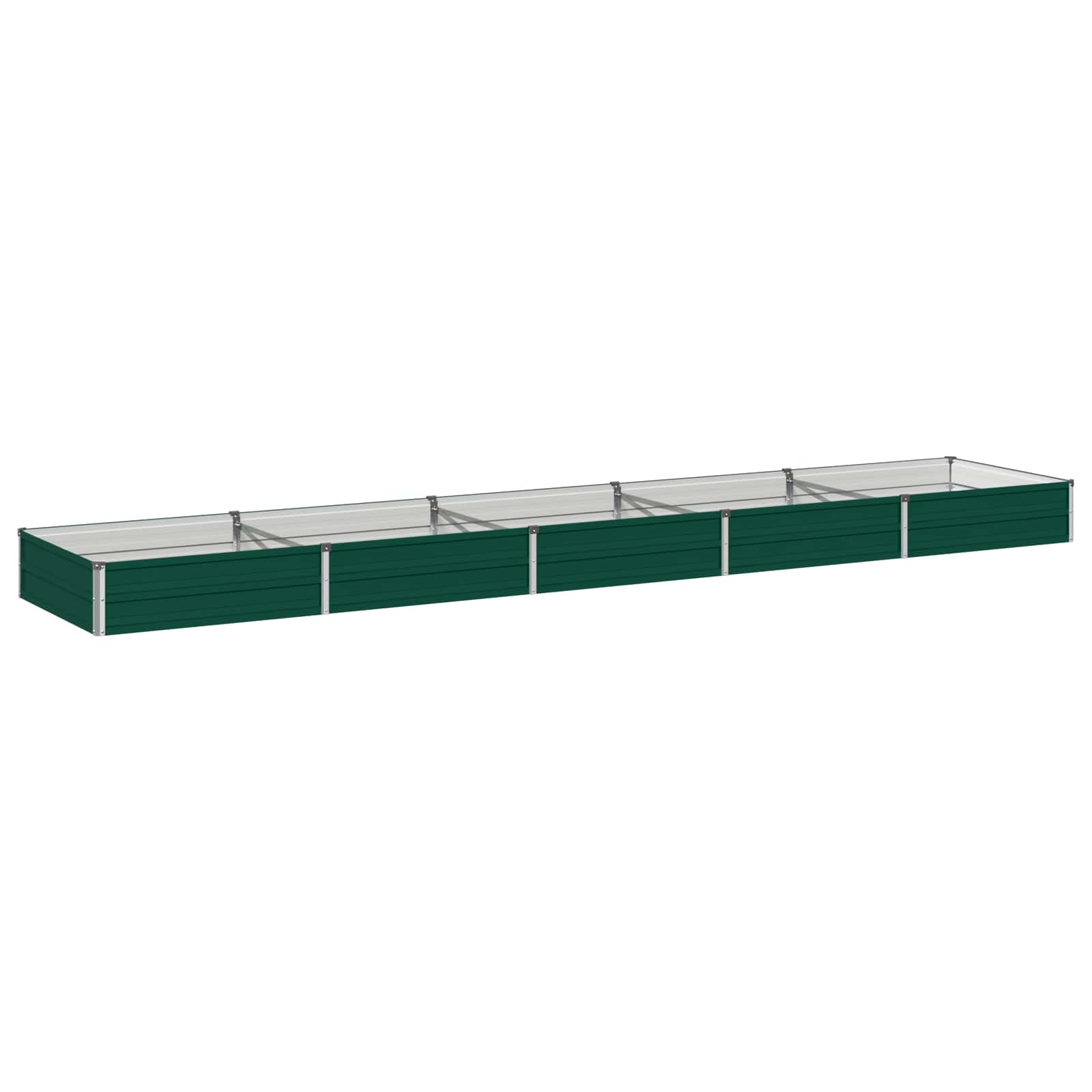 Verhoogd Tuinbed Groen 400 x 80 x 24 cm koudgewalst stalen image 2