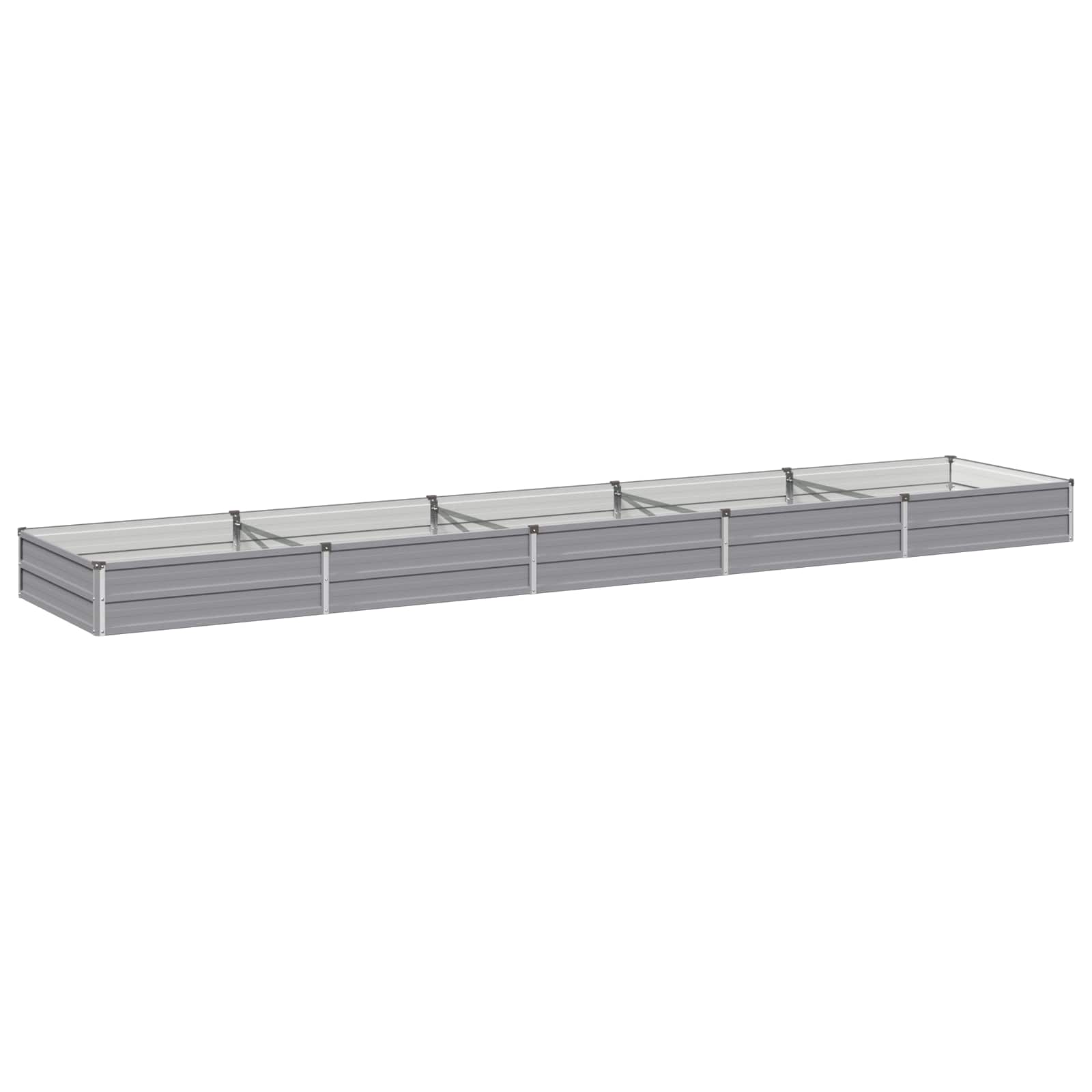 Verhoogd Tuinbed Grijs 400 x 80 x 24 cm koudgewalst staal image 1