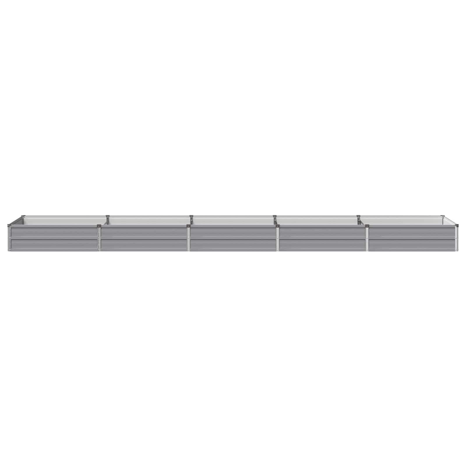 Verhoogd Tuinbed Grijs 400 x 80 x 24 cm koudgewalst staal image 2