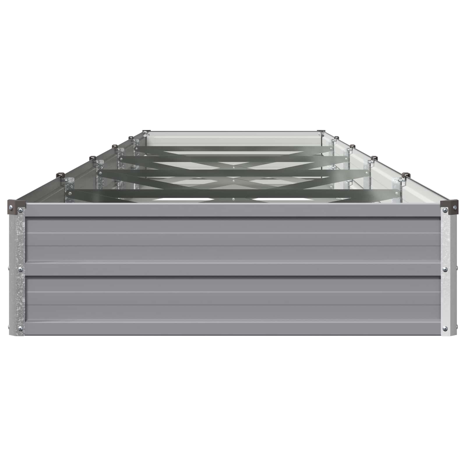 Verhoogd Tuinbed Grijs 400 x 80 x 24 cm koudgewalst staal image 3